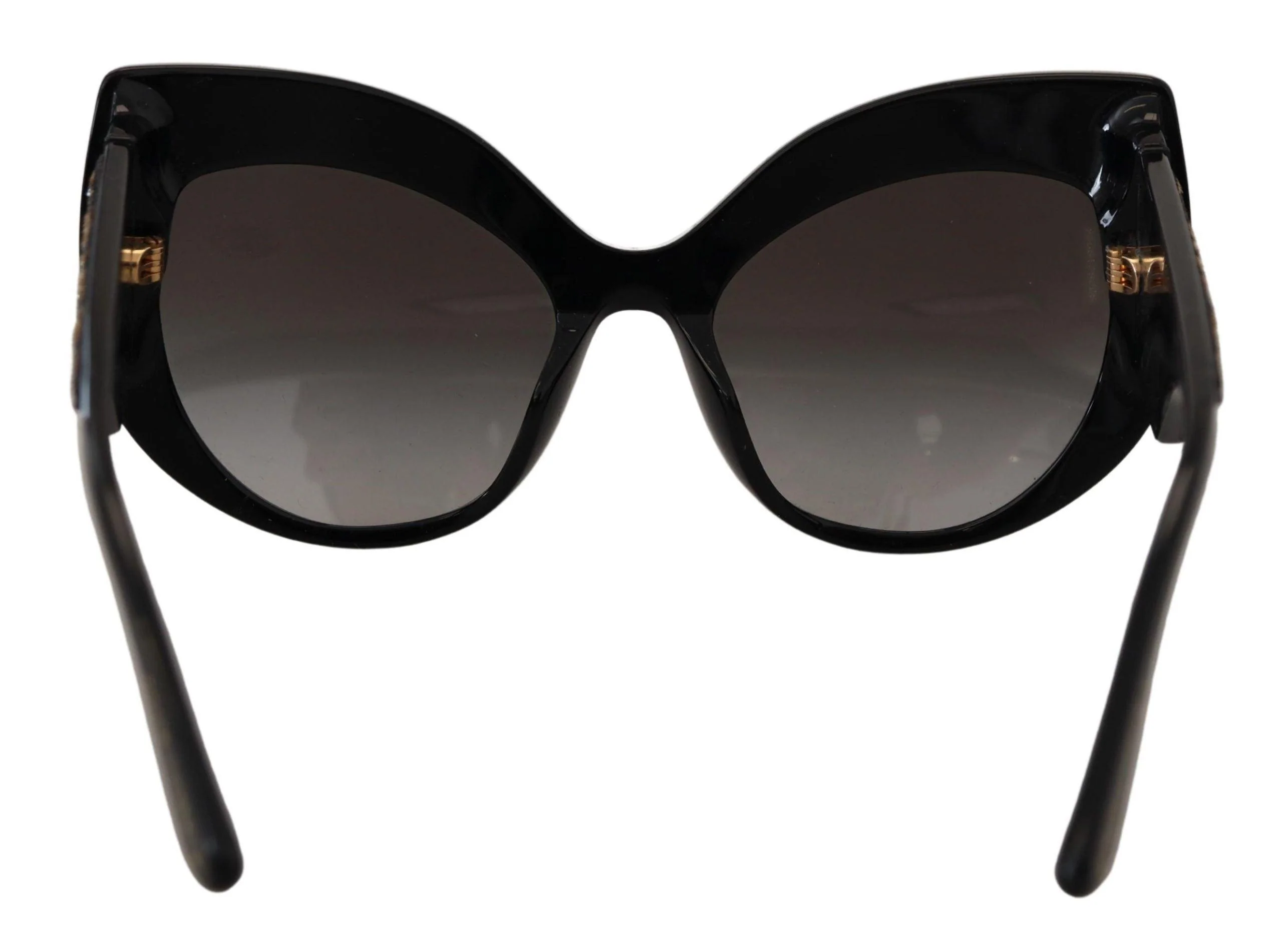 Dolce & Gabbana Black Gold Sequin Butterfly Polarized DG4326 Sunglasses - Image 4