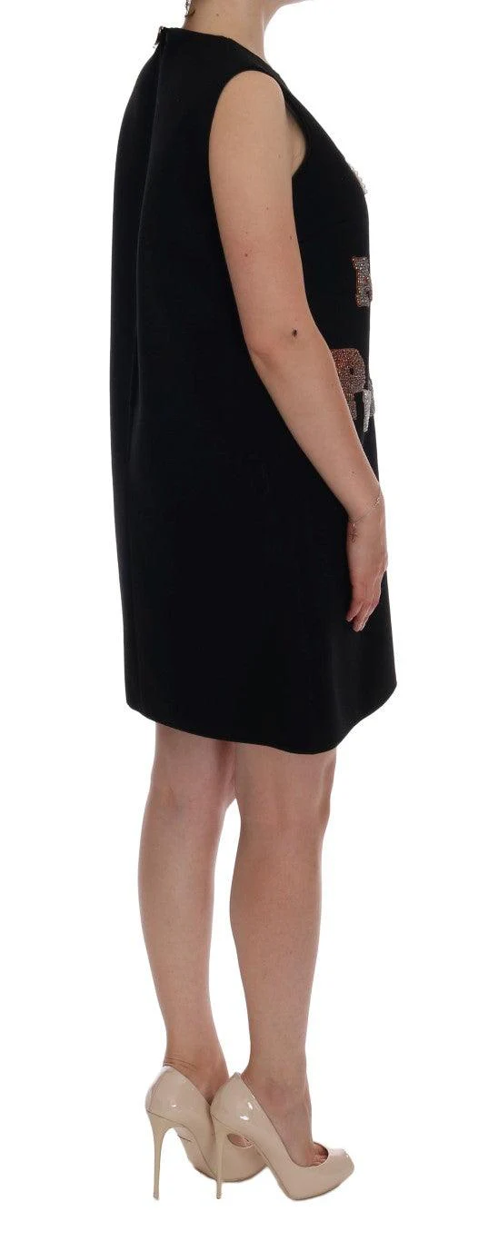 Dolce & Gabbana Black I AM A PRINCESS Crystal Shift Dress - Image 4
