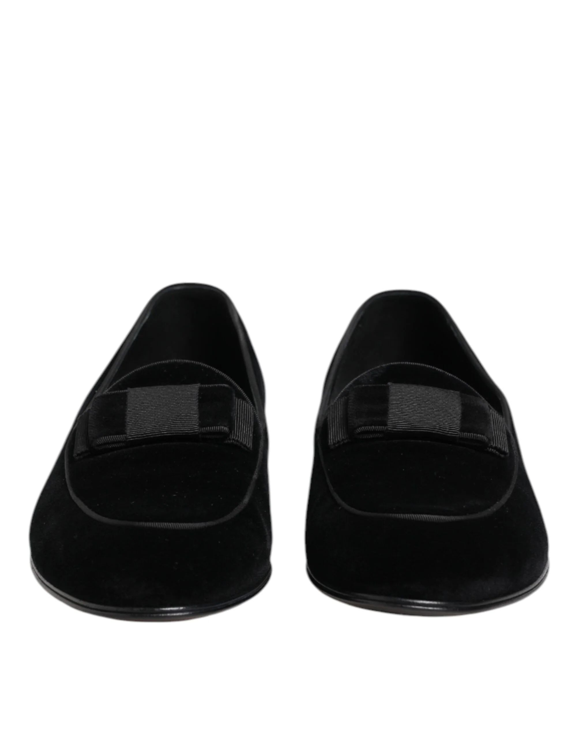 Dolce & Gabbana Black Velvet Loafers - Image 2