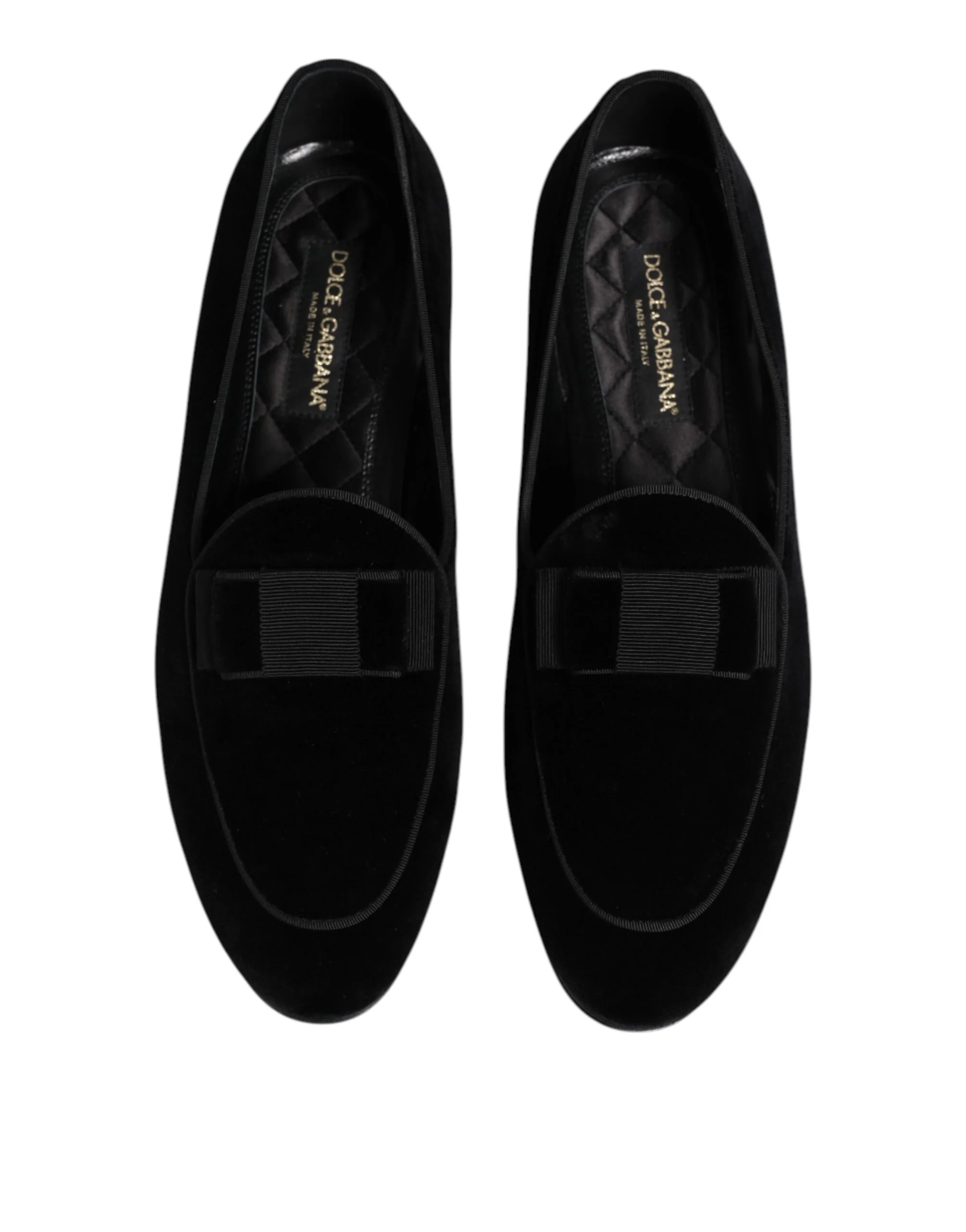 Dolce & Gabbana Black Velvet Loafers - Image 3