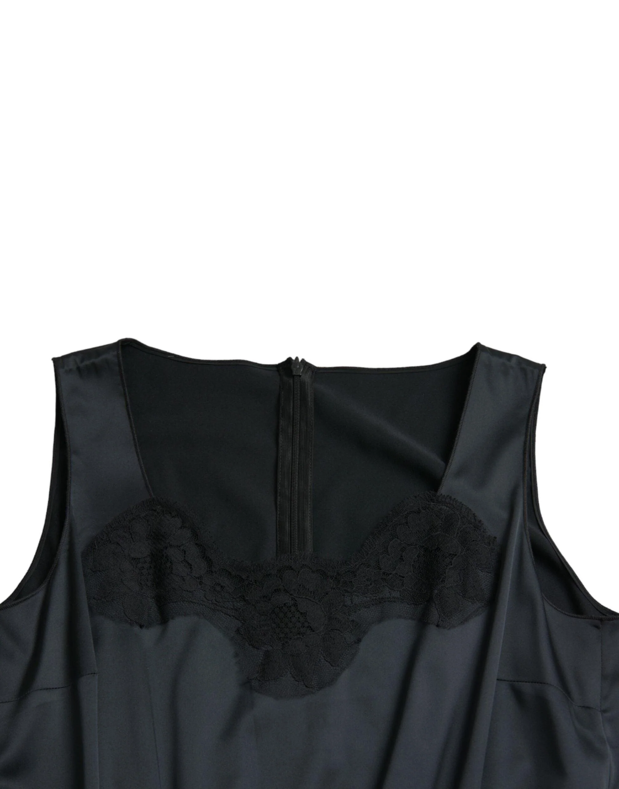 Dolce & Gabbana Lace Trim Sheath Midi Dress - Image 7