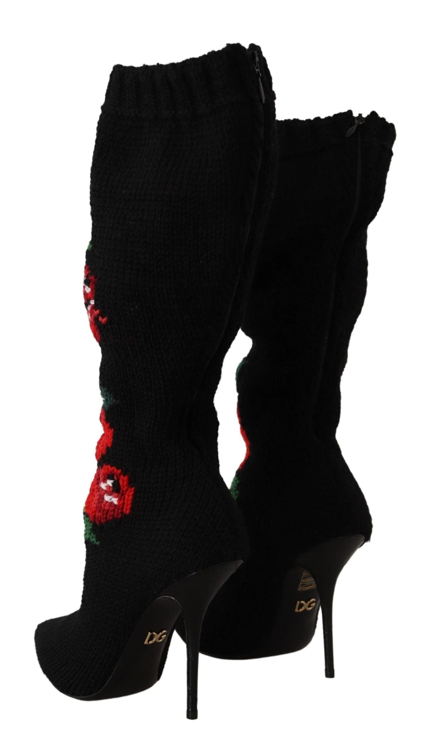 Dolce & Gabbana Floral Print Stretch Sock Boots - Image 3