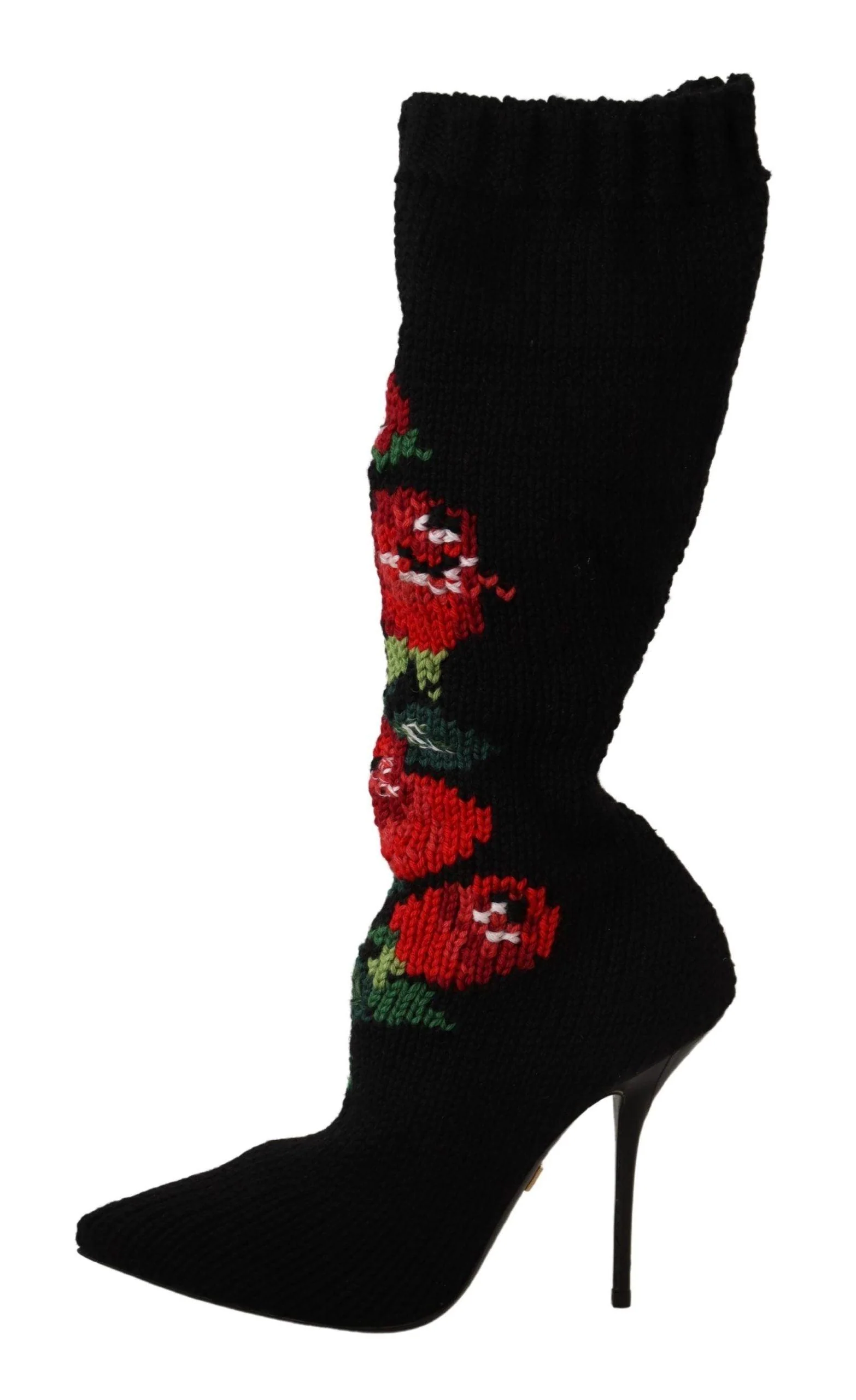 Dolce & Gabbana Floral Print Stretch Sock Boots - Image 4