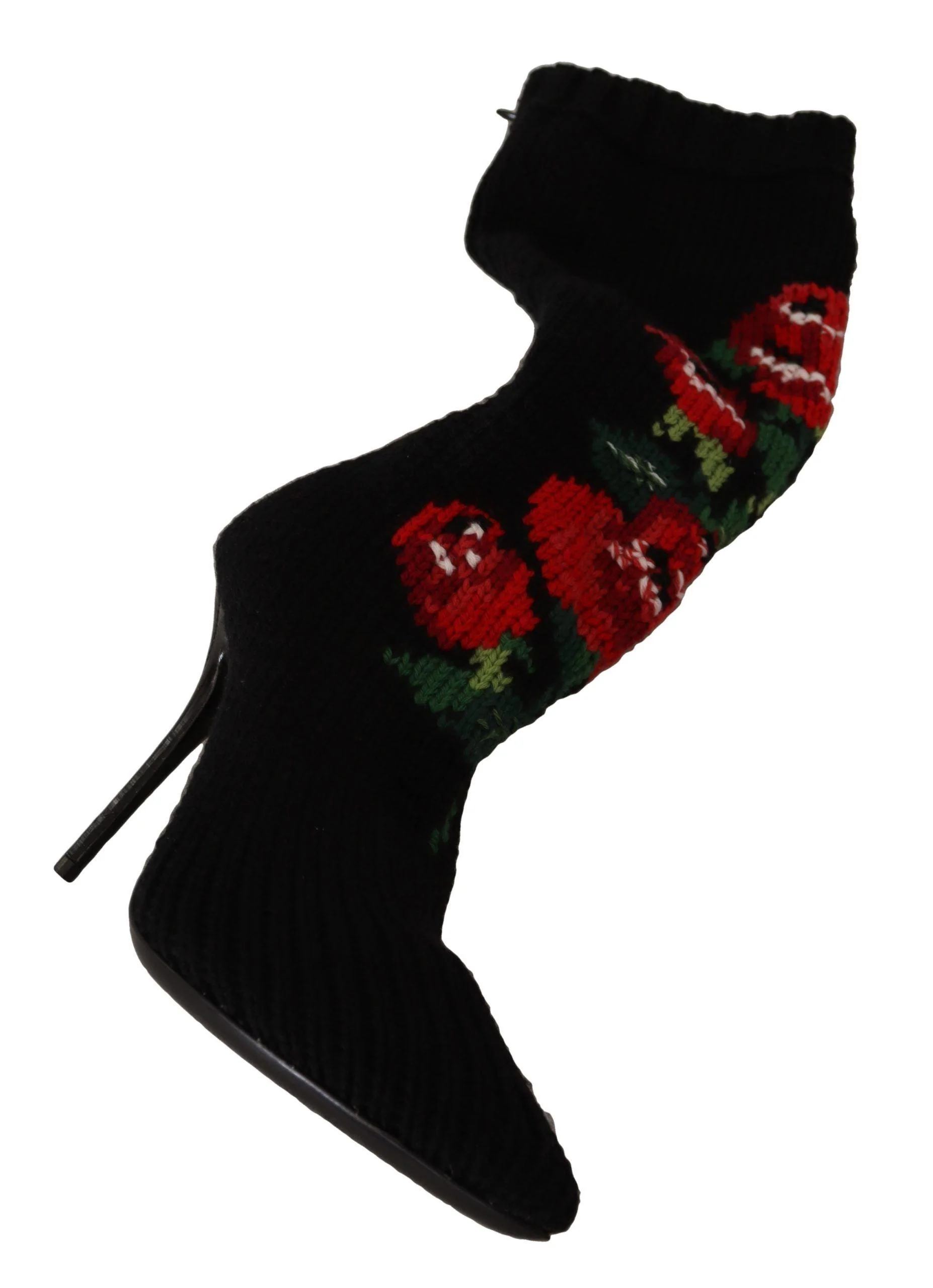 Dolce & Gabbana Floral Print Stretch Sock Boots - Image 7