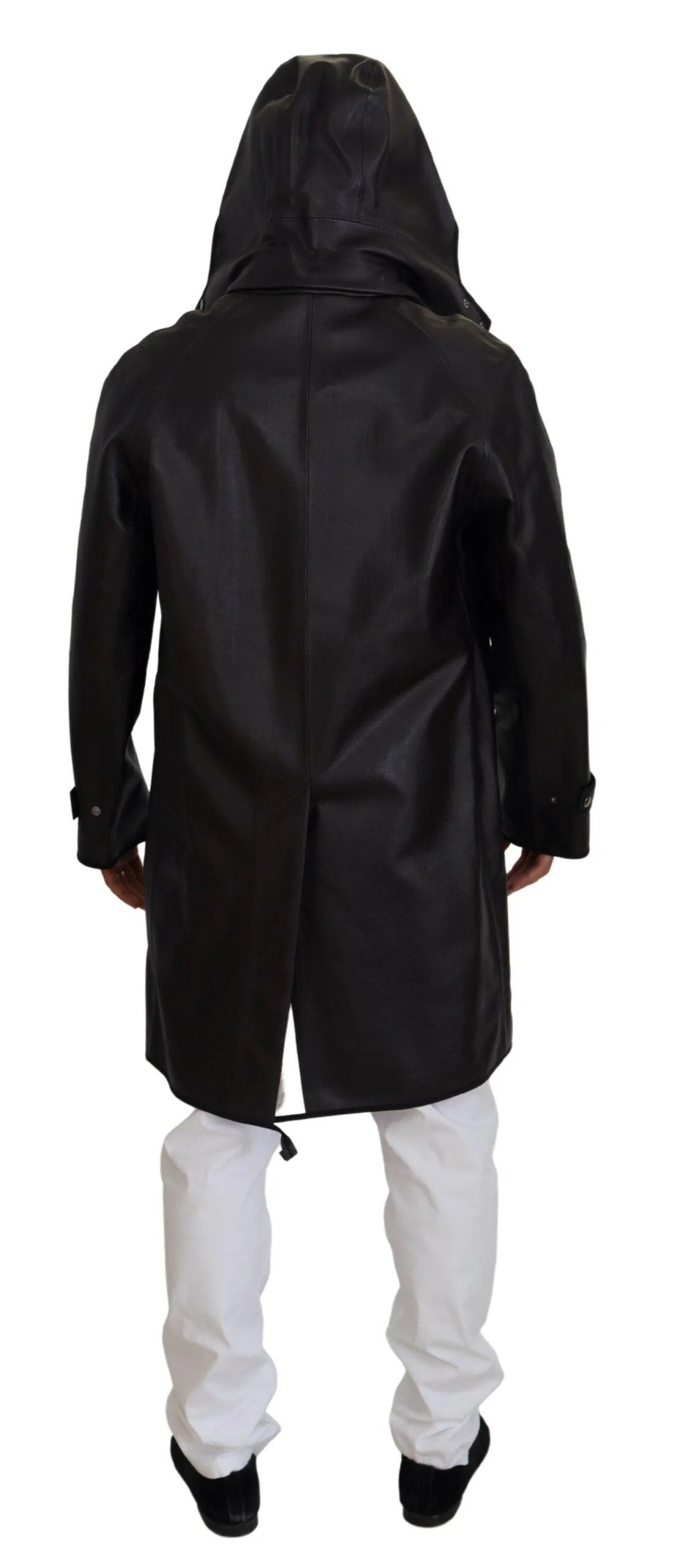 Dolce & Gabbana Black Trench Hooded Parka Cotton Jacket - Image 7