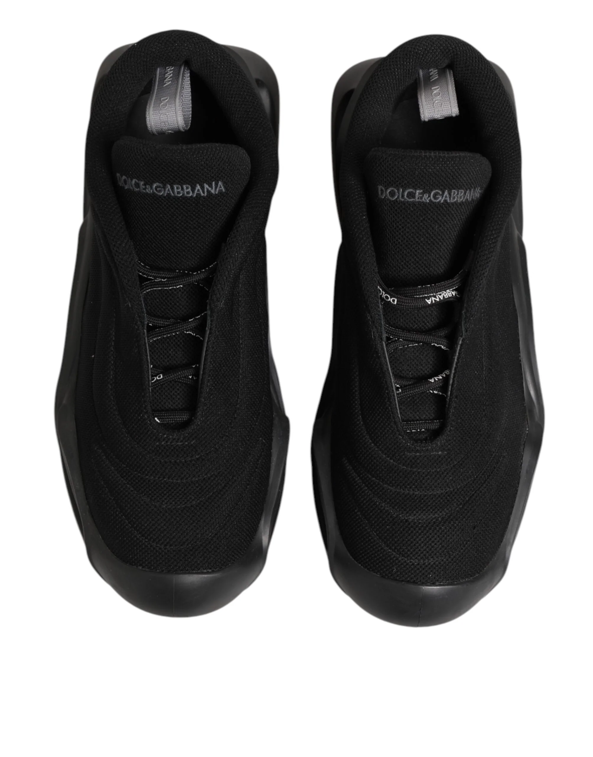 Dolce & Gabbana Black Wave Low-Top Lace-Up Sneaker - Image 3