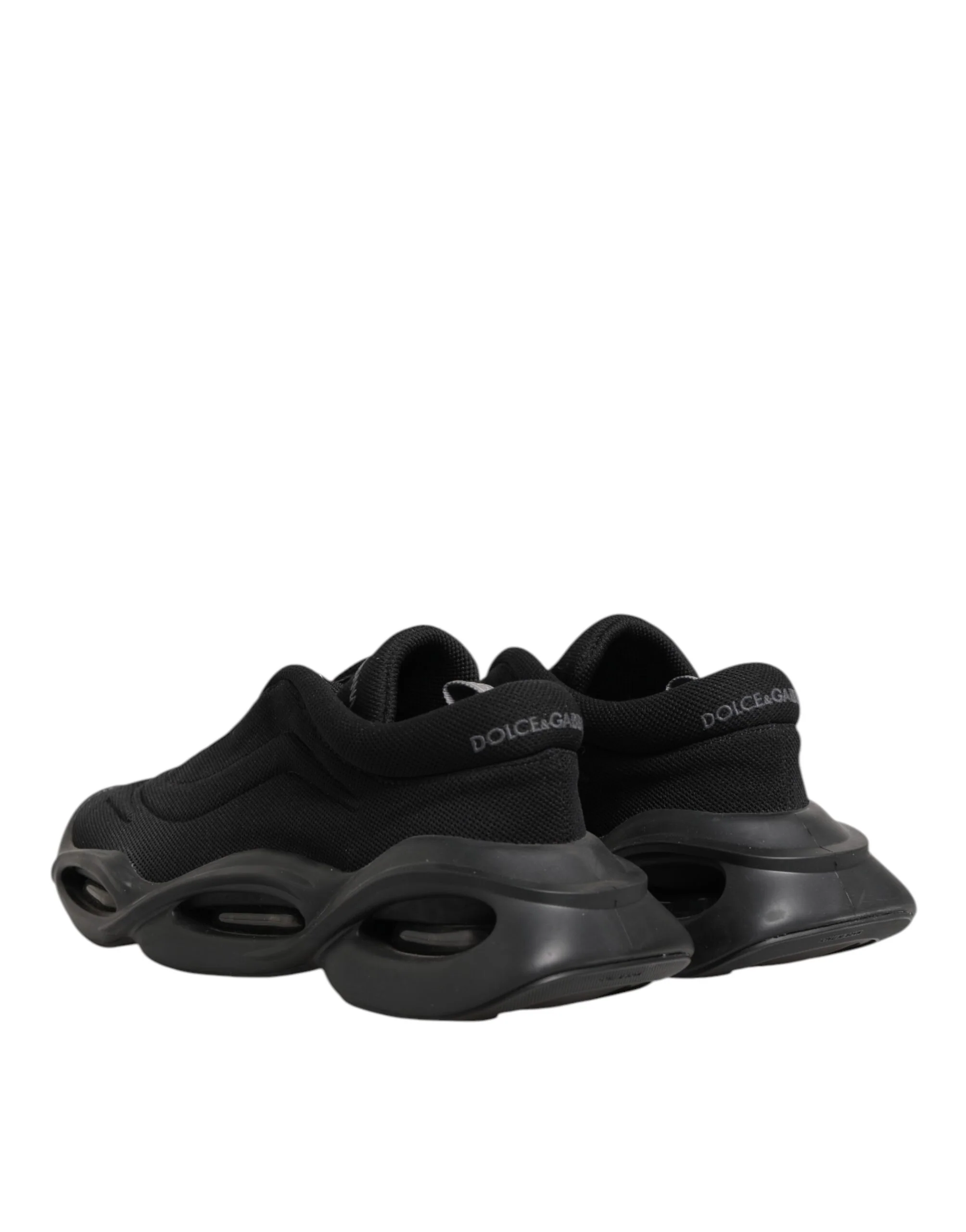Dolce & Gabbana Black Wave Low-Top Lace-Up Sneaker - Image 5