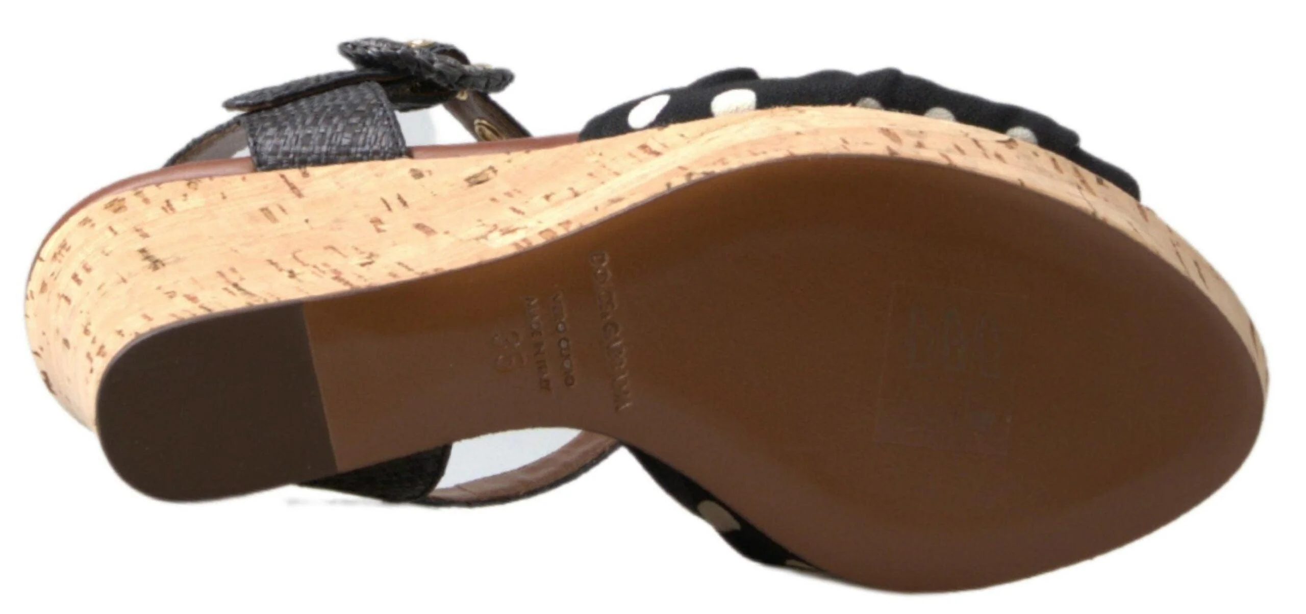 Dolce & Gabbana Black  Wedges Polka Dotted Ankle Strap Shoes Sandals - Image 5