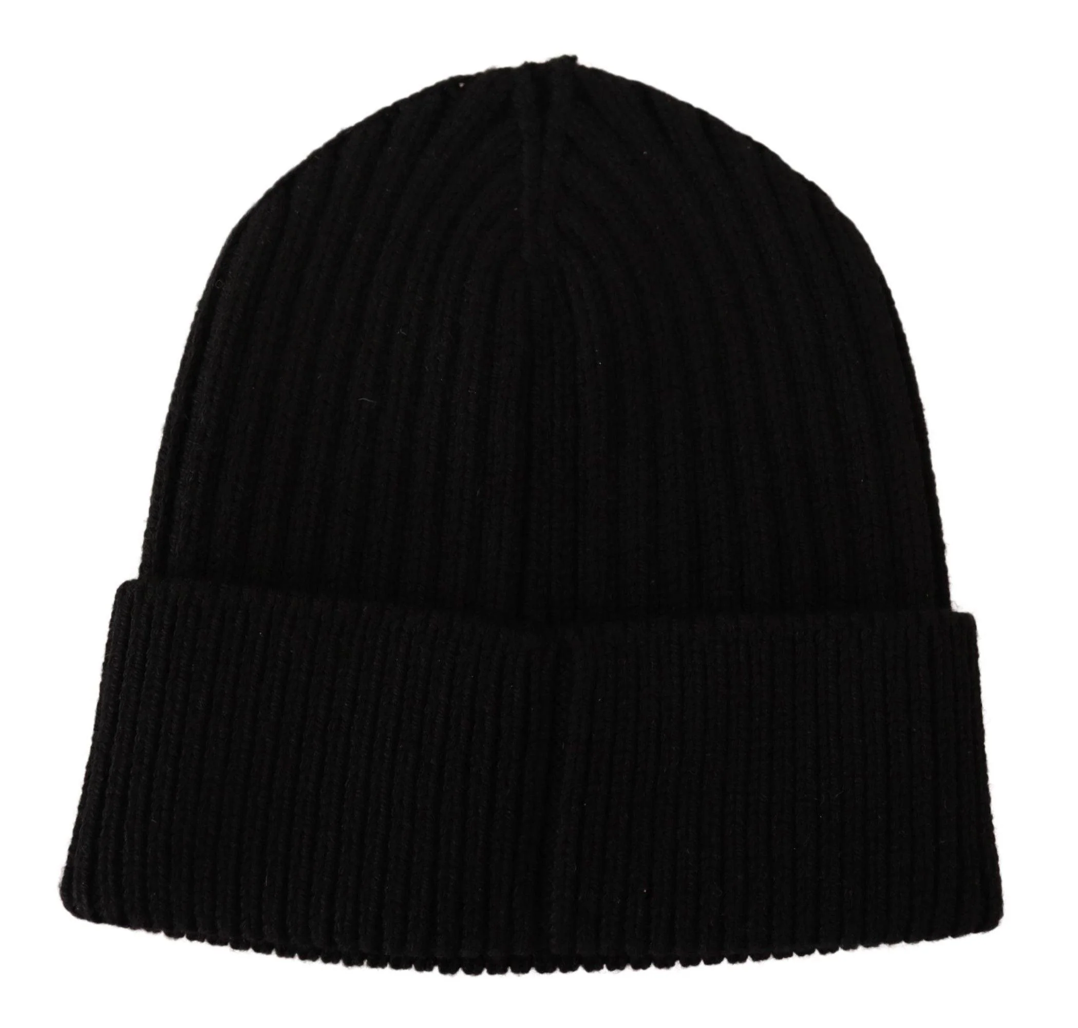 Dolce & Gabbana Black Wool Knit Women Winter Hat - Image 7