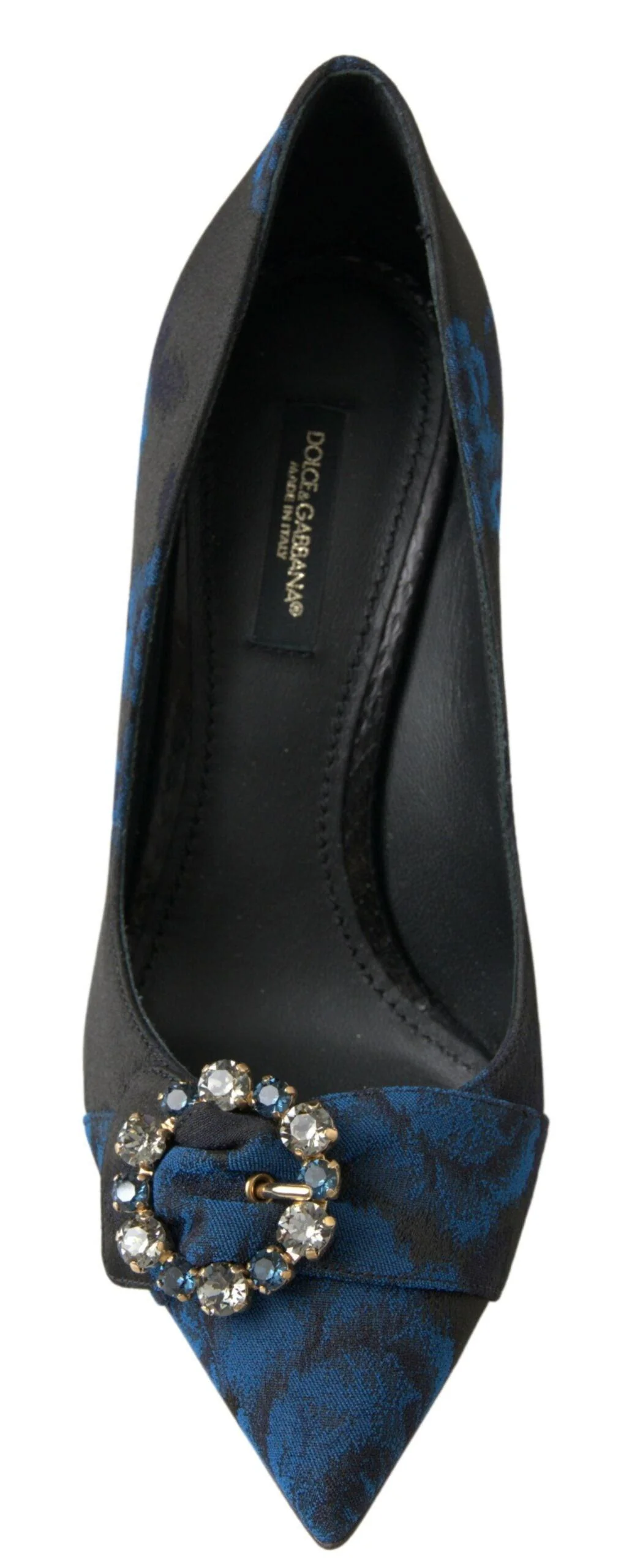 Dolce & Gabbana Ayers Crystal Pumps In Dark Blue - Image 4
