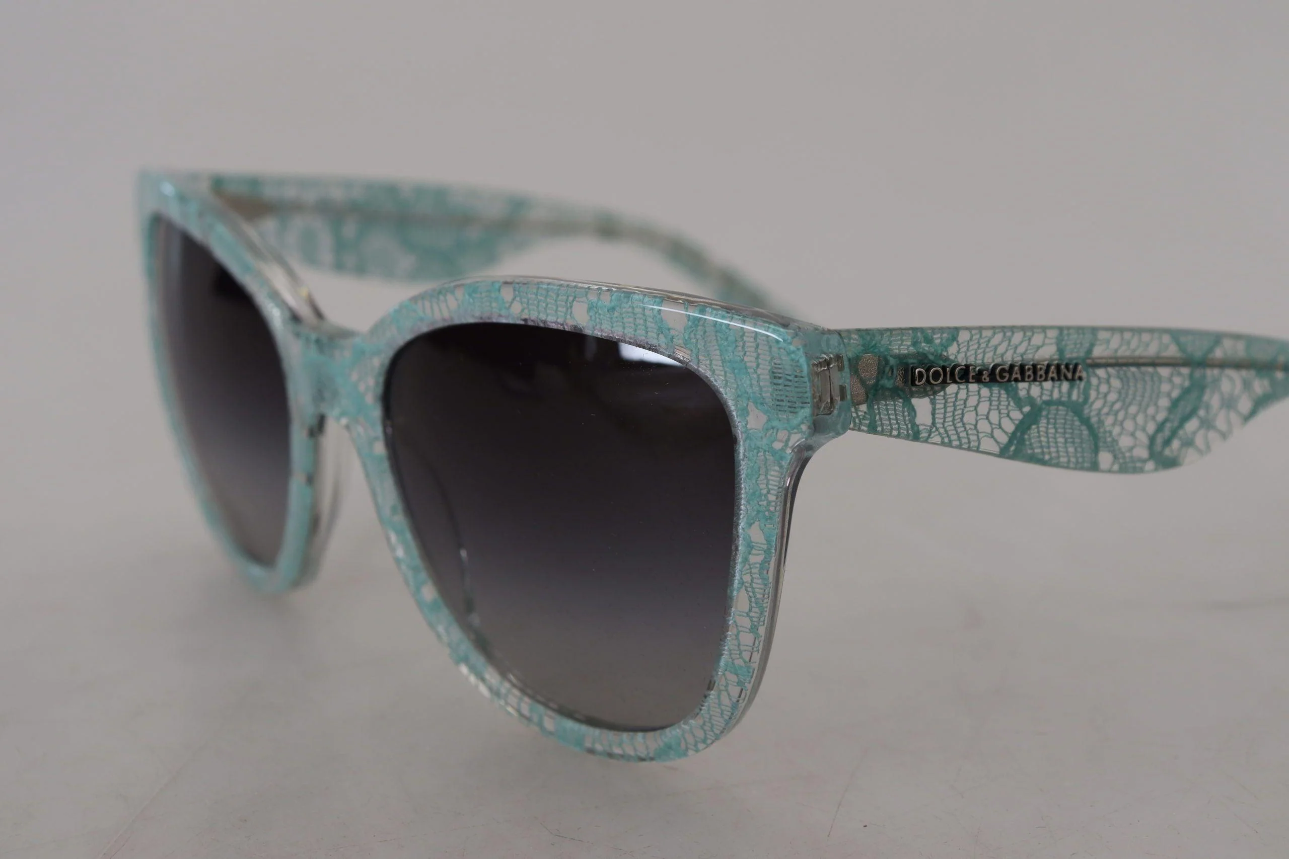 Dolce & Gabbana Blue Lace Acetate Crystal Round DG4190 Sunglasses - Image 9