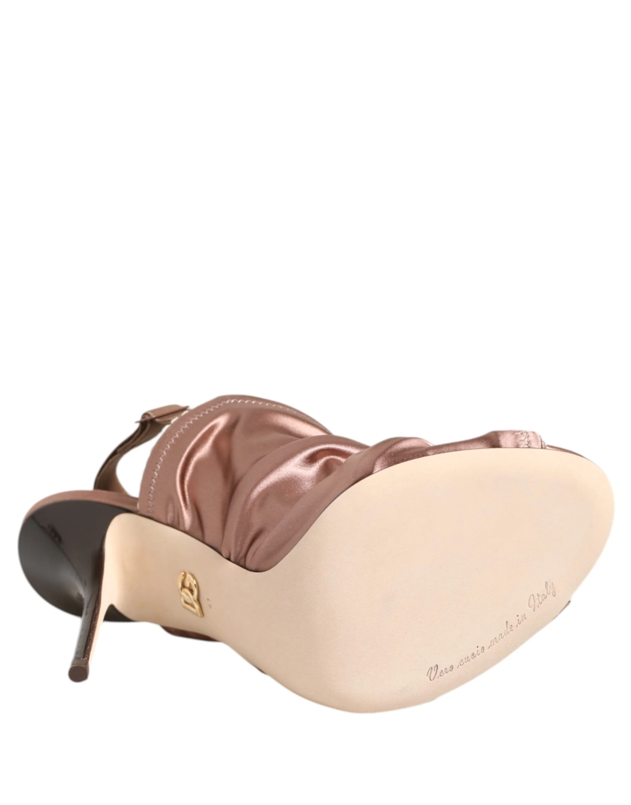 Dolce & Gabbana Satin Slingback Heeled Sandals - Image 6