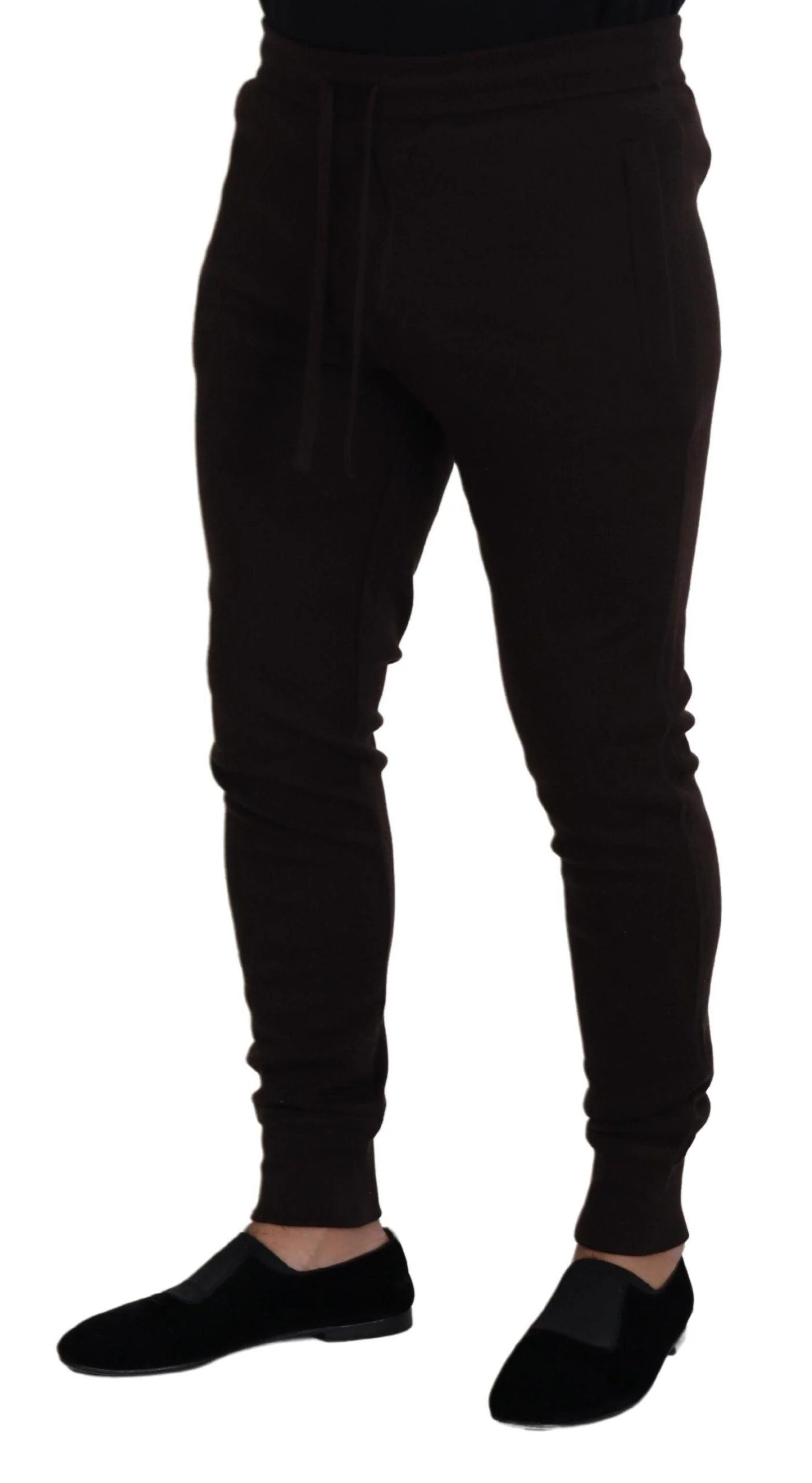 Dolce & Gabbana Brown Cashmere Trousers Bottoms Drawstring Pants - Image 2