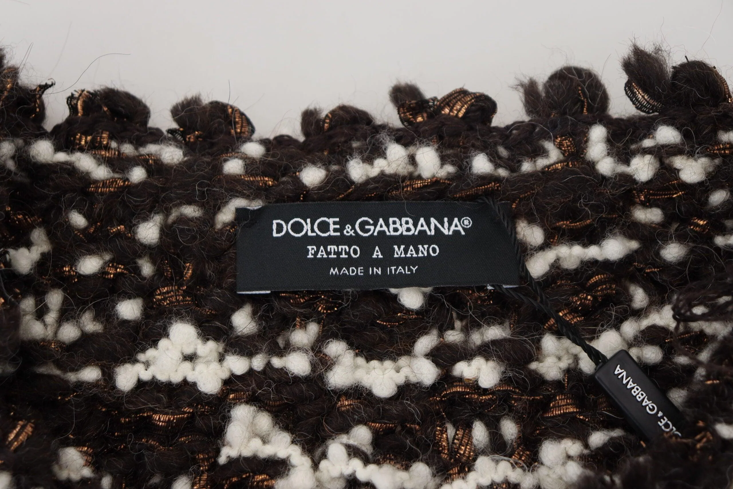 Dolce & Gabbana Brown Knitted Wool Fatto A Mano Sweater - Image 7