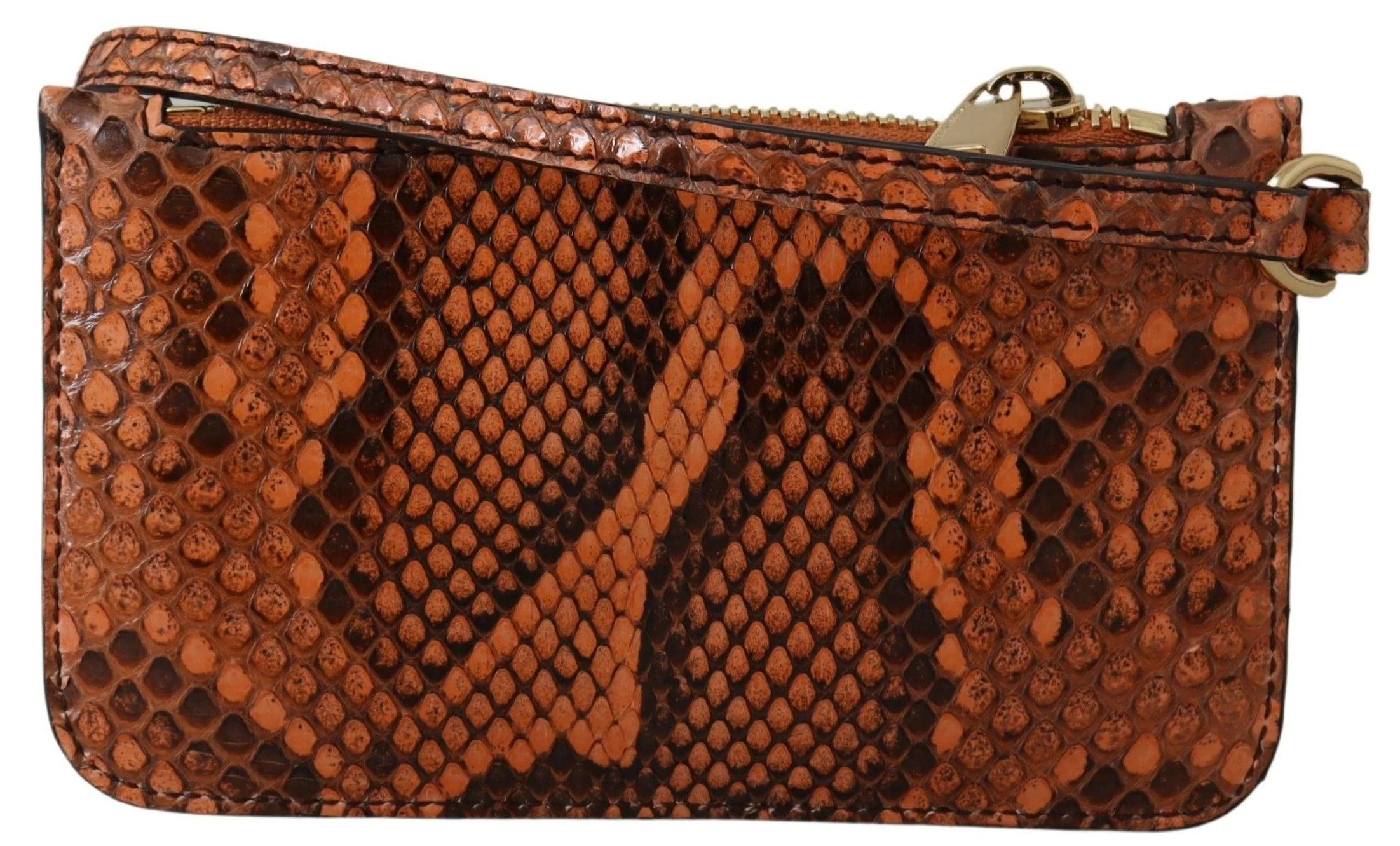 Dolce & Gabbana Brown Leather Coin Purse Wristlet Mirror AGNESE Wallet - Image 3
