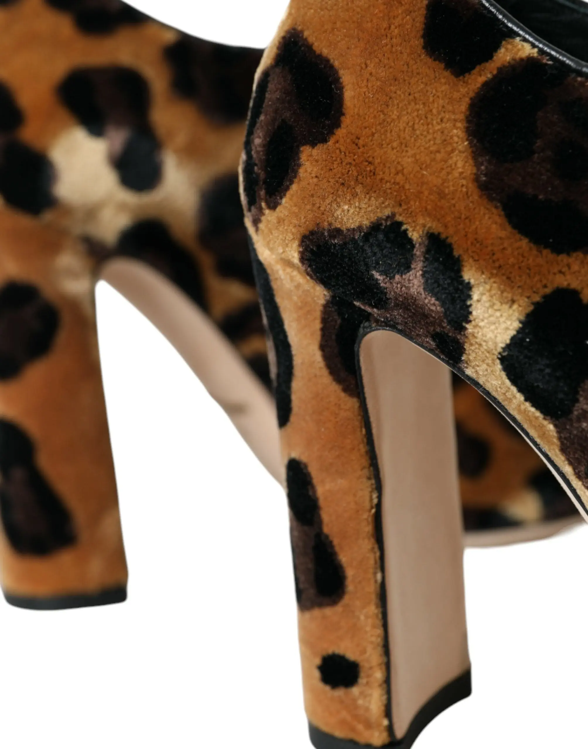Dolce & Gabbana Brown Leopard Hair Lace Up Booties Shoes - Image 7