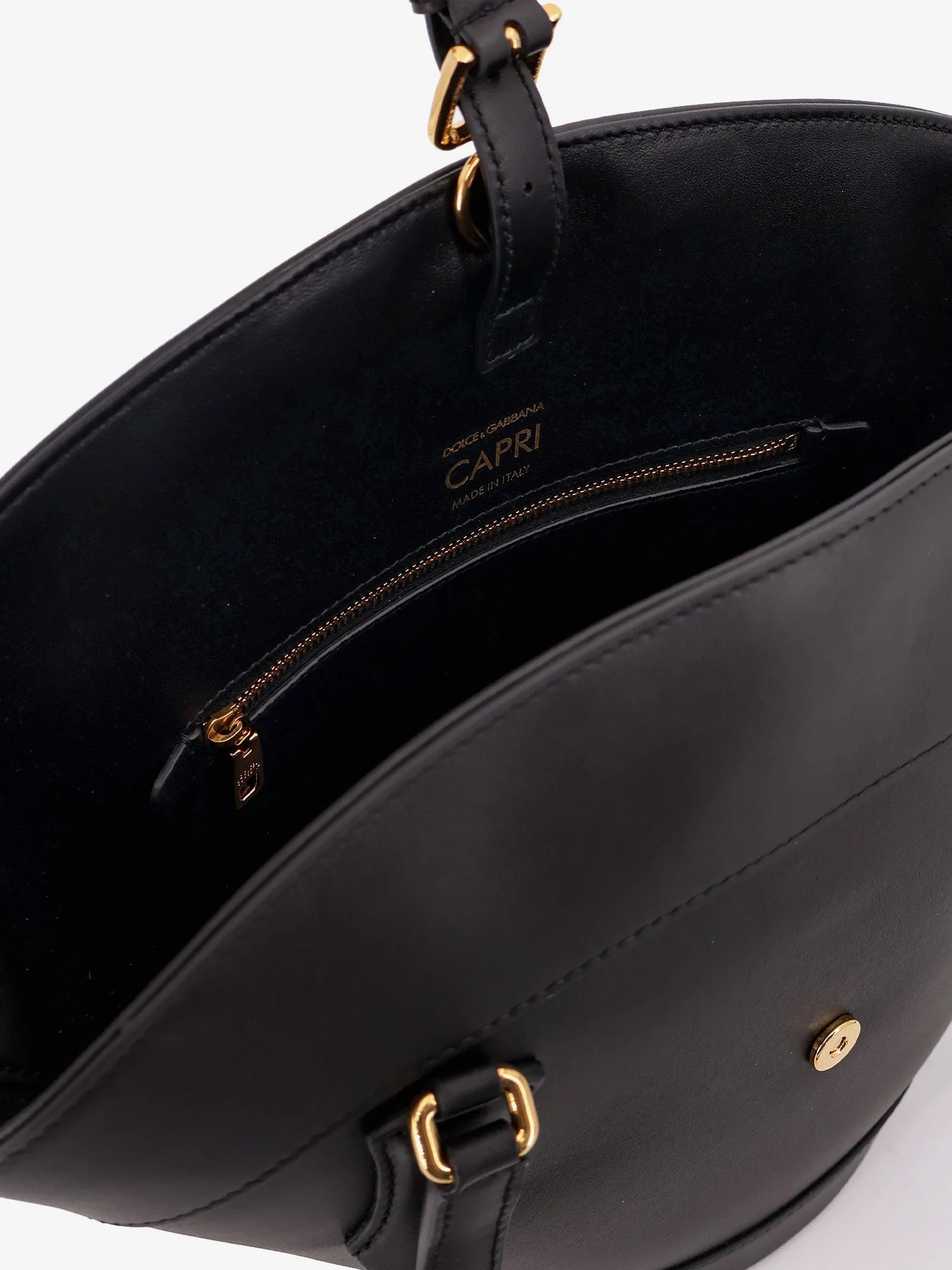 Dolce & Gabbana Coffa Capri Leather Shoulder Bag - Image 4