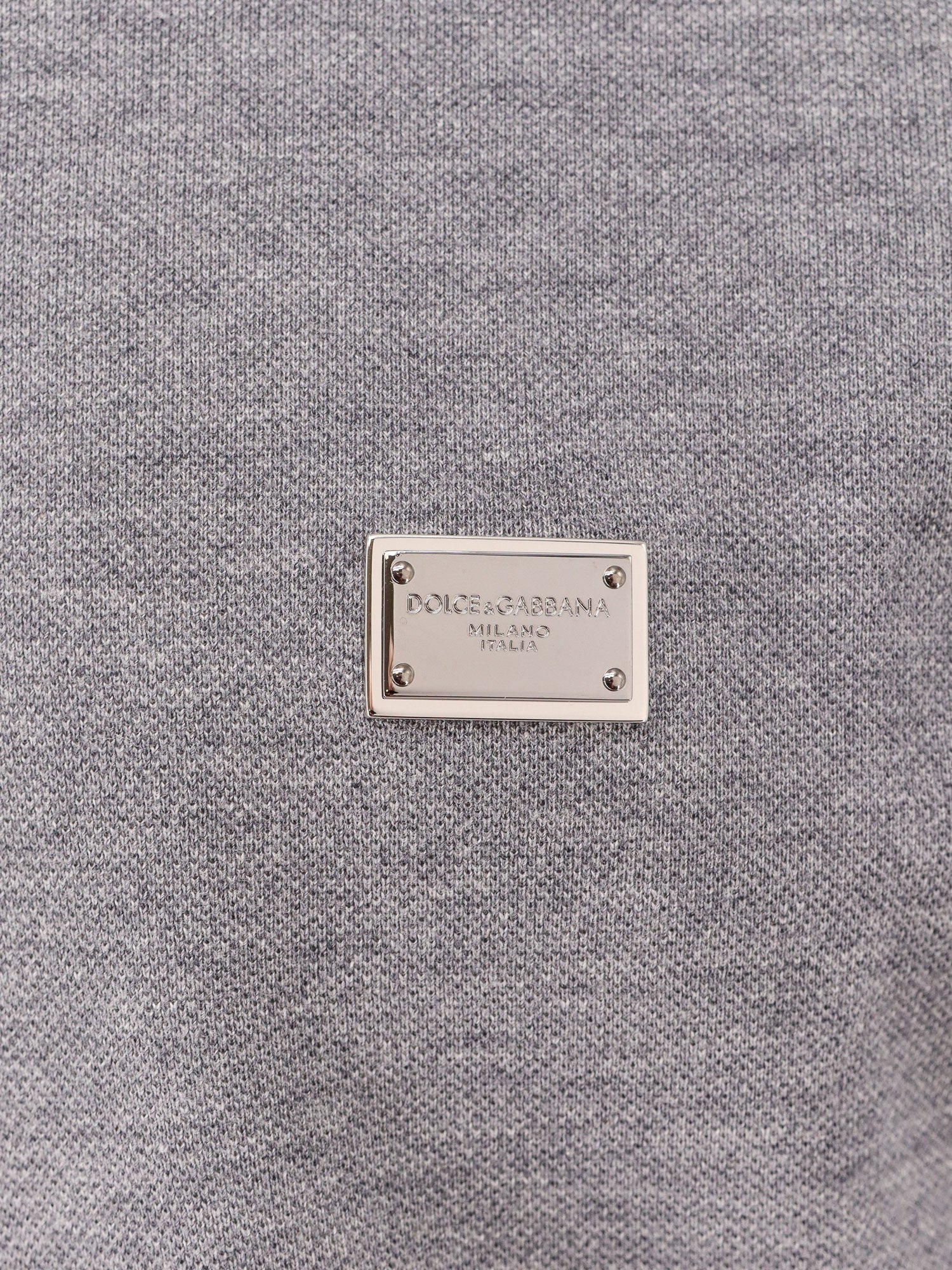 Dolce & Gabbana Cotton Polo Shirt With Dolce&Gabbana Milano Plate - Image 4