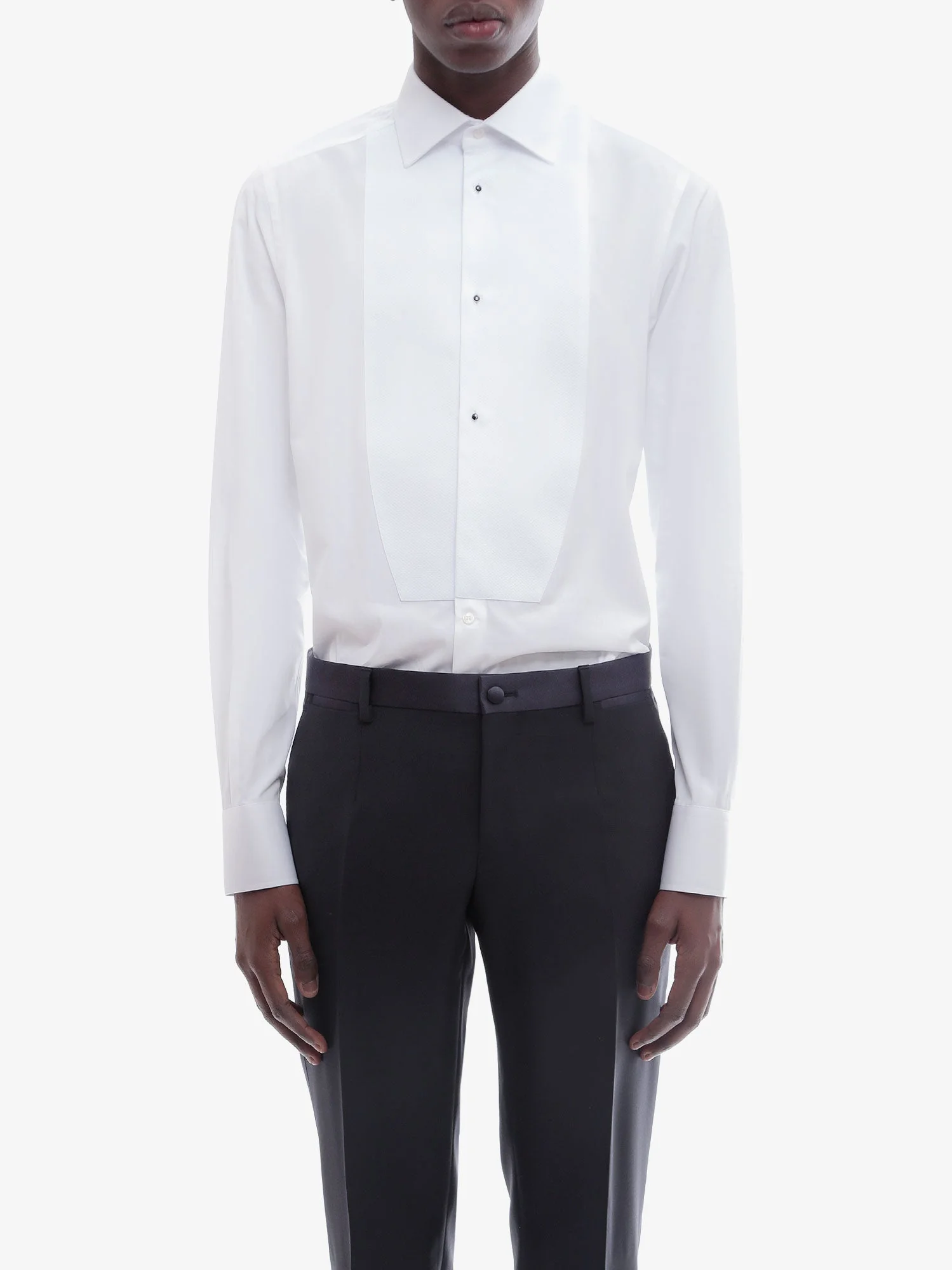 Dolce & Gabbana Cotton Shirt With Frontal Plastron - Image 3