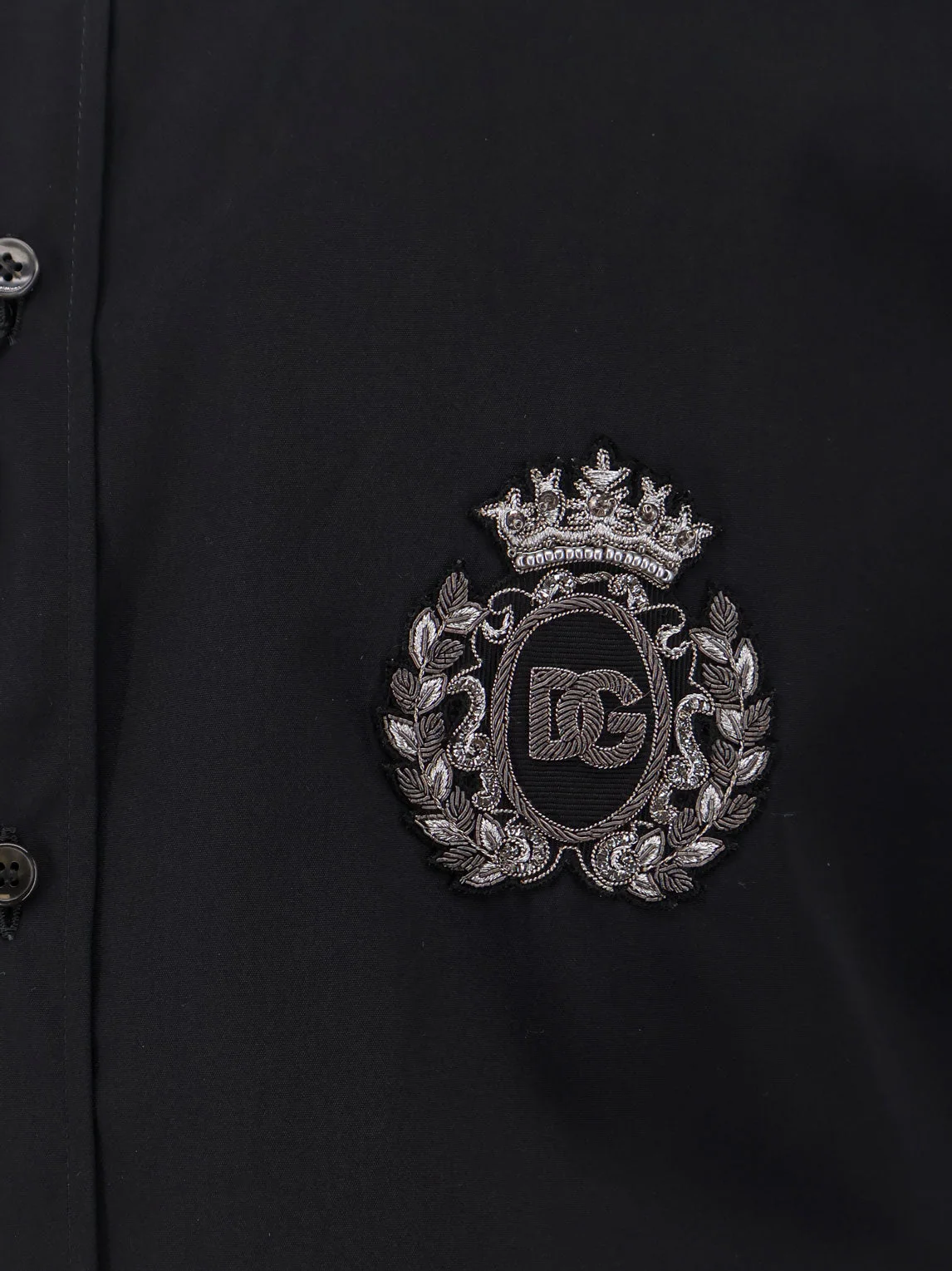 Dolce & Gabbana Cotton Shirt With Iconic Logo On The Front - Image 3