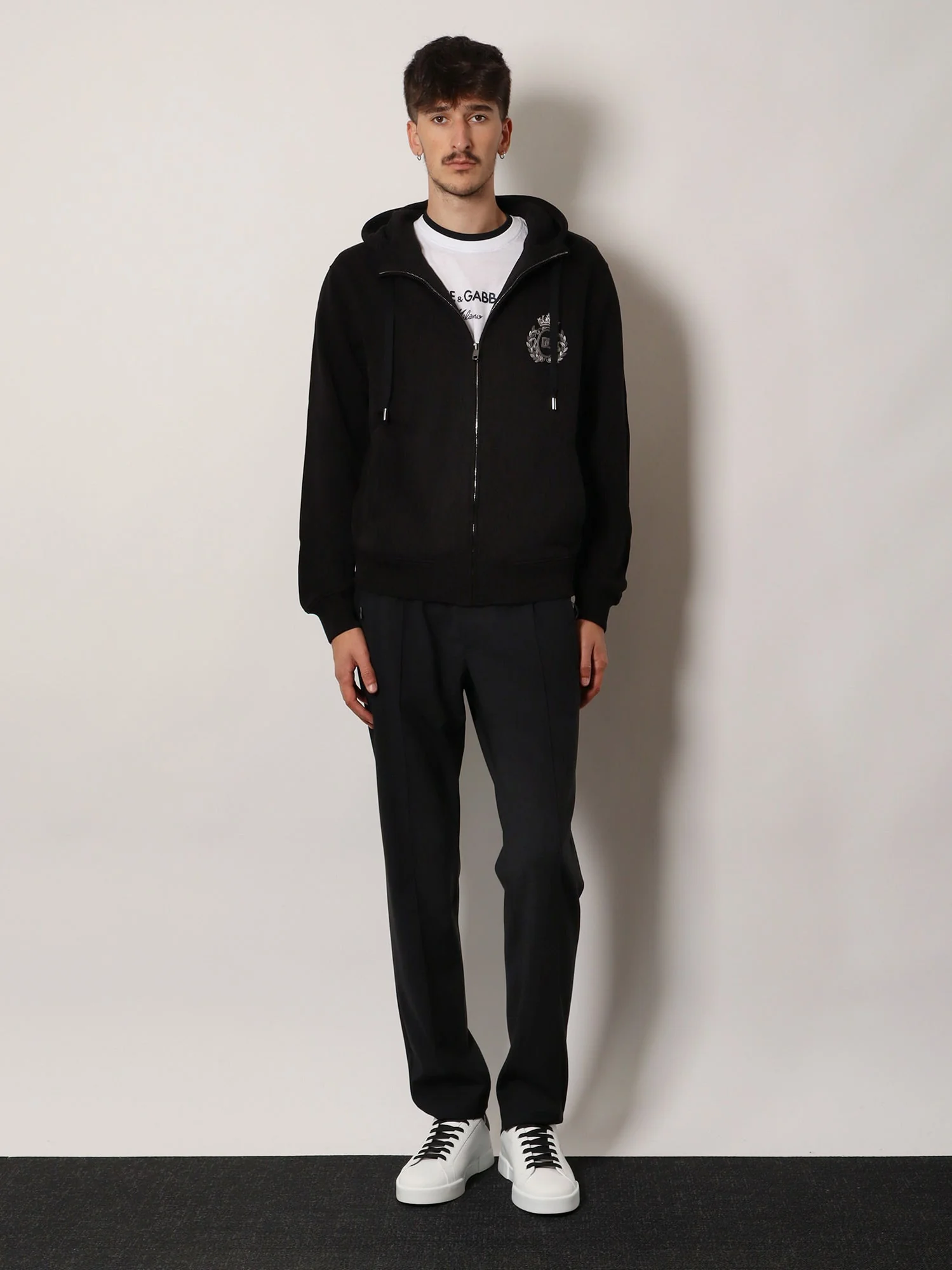 Dolce & Gabbana Cotton Sweatshirt With Logo Patch - Image 2