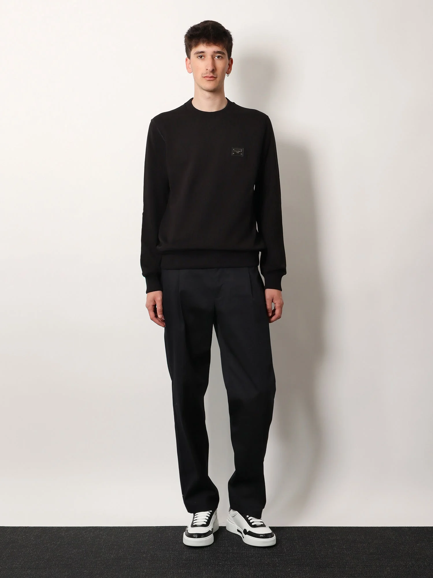 Dolce & Gabbana Cotton Sweatshirt With Logo Patch - Image 2
