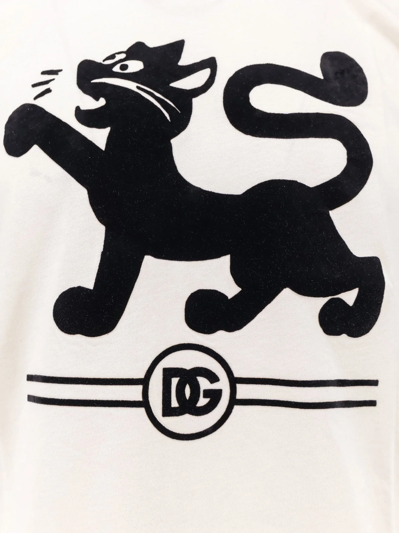 Dolce & Gabbana Cotton T-Shirt With Flocked Print - Image 5