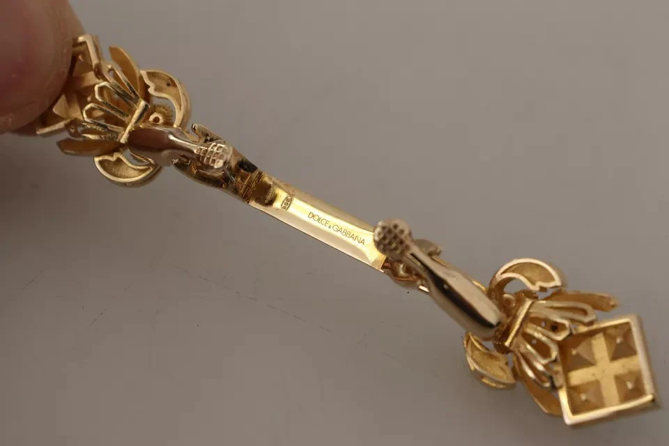 Dolce & Gabbana Crystal Collar Stop Brooch - Image 4