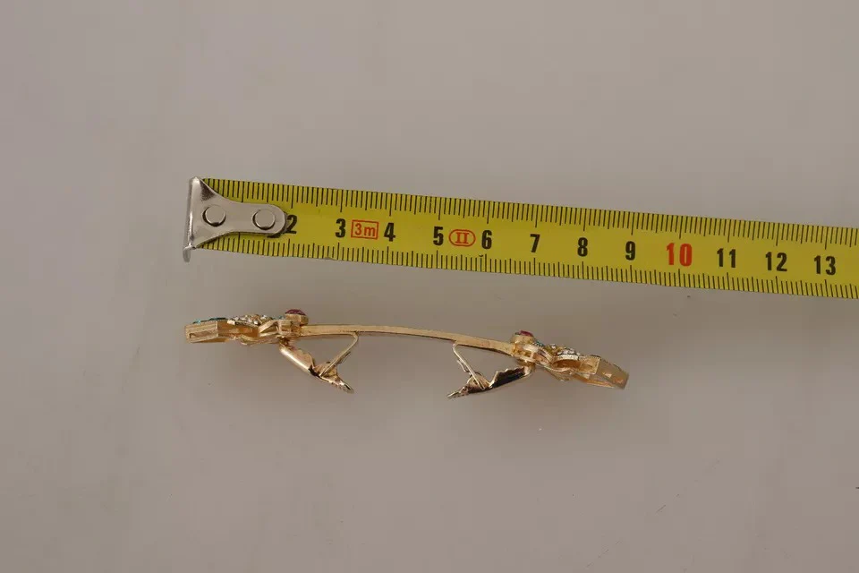 Dolce & Gabbana Crystal Collar Stop Brooch - Image 7
