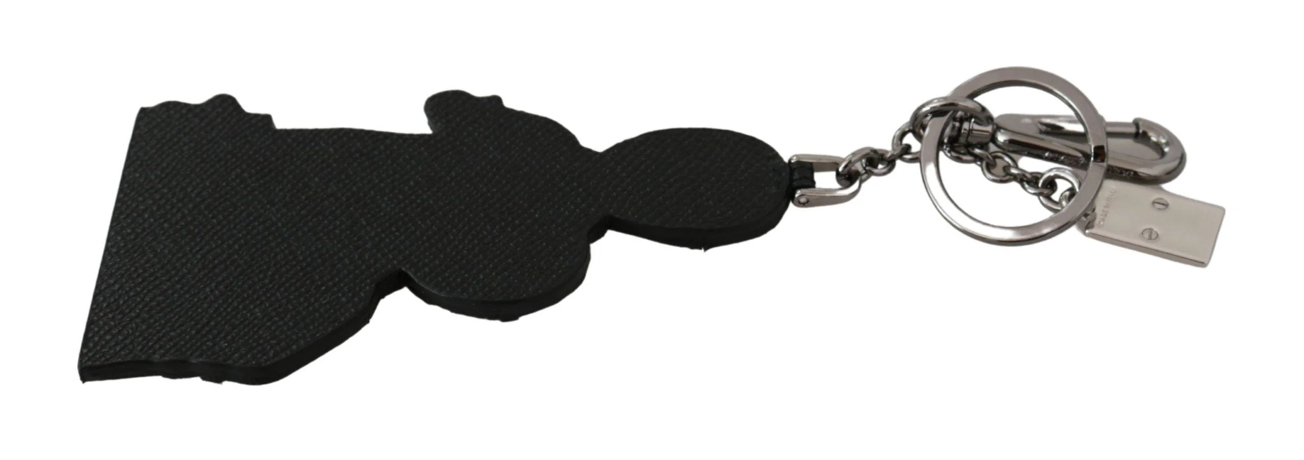 Dolce & Gabbana Leather Dominico Stefano Logo Badge Keychain - Image 2