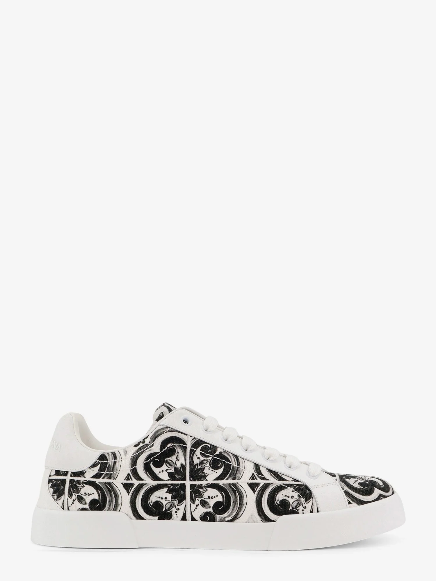 Dolce & Gabbana Leather Sneakers With Embossed Side Logo