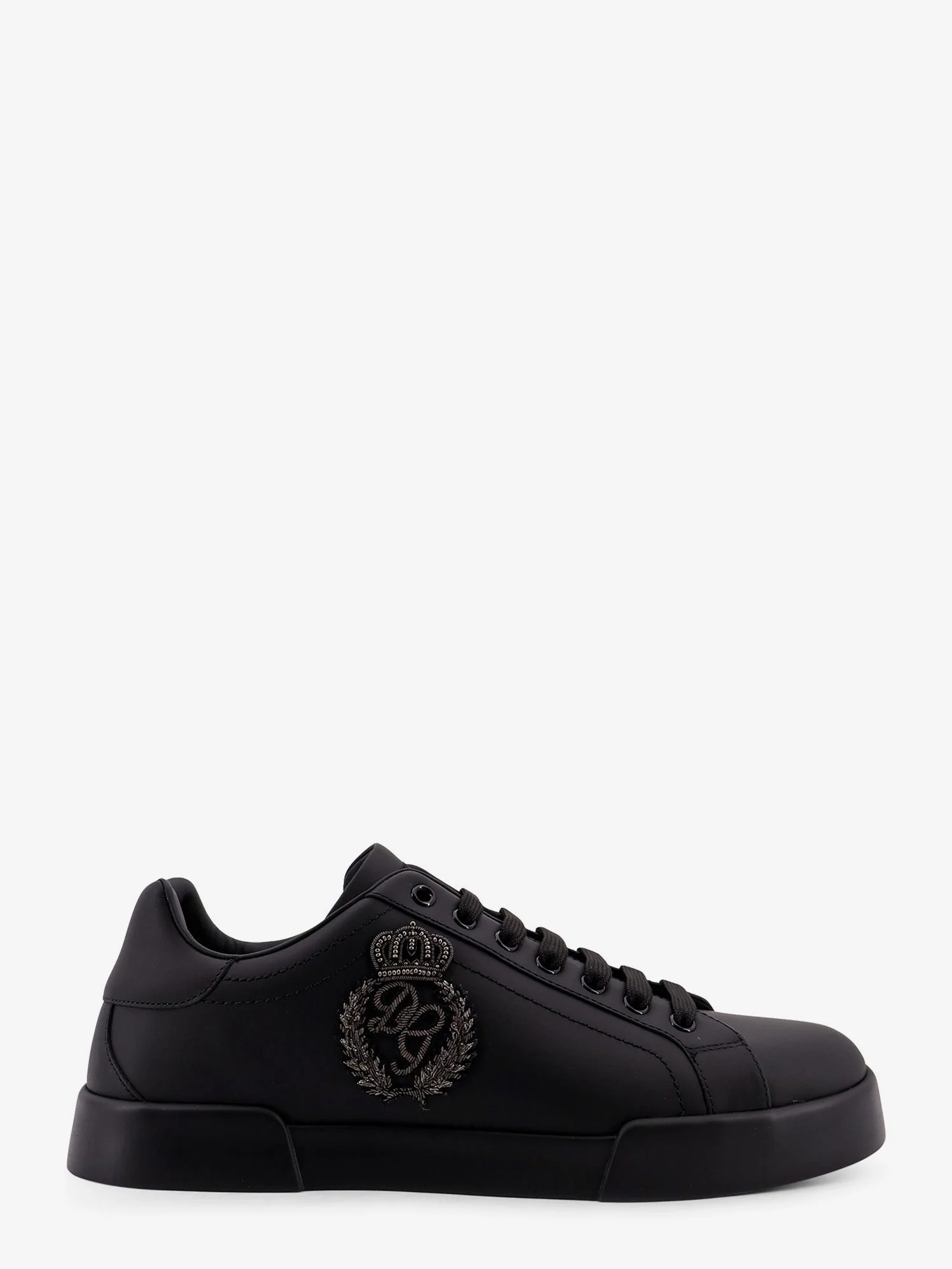 Dolce & Gabbana Leather Sneakers With Embossed Side Logo - Image 6