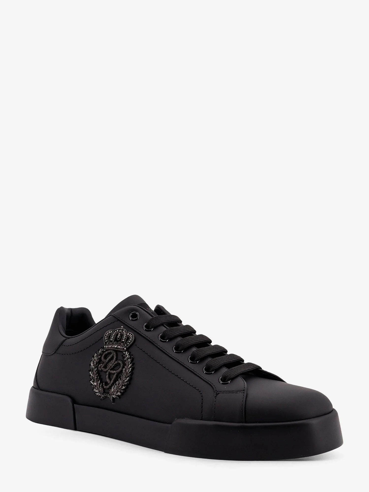 Dolce & Gabbana Leather Sneakers With Embossed Side Logo - Image 7