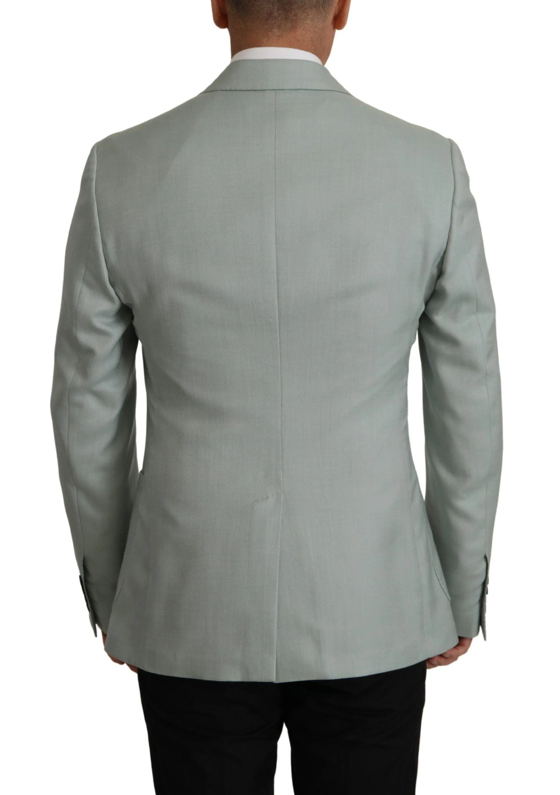 Dolce & Gabbana Light Green Cashmere Silk Blazer - Image 4