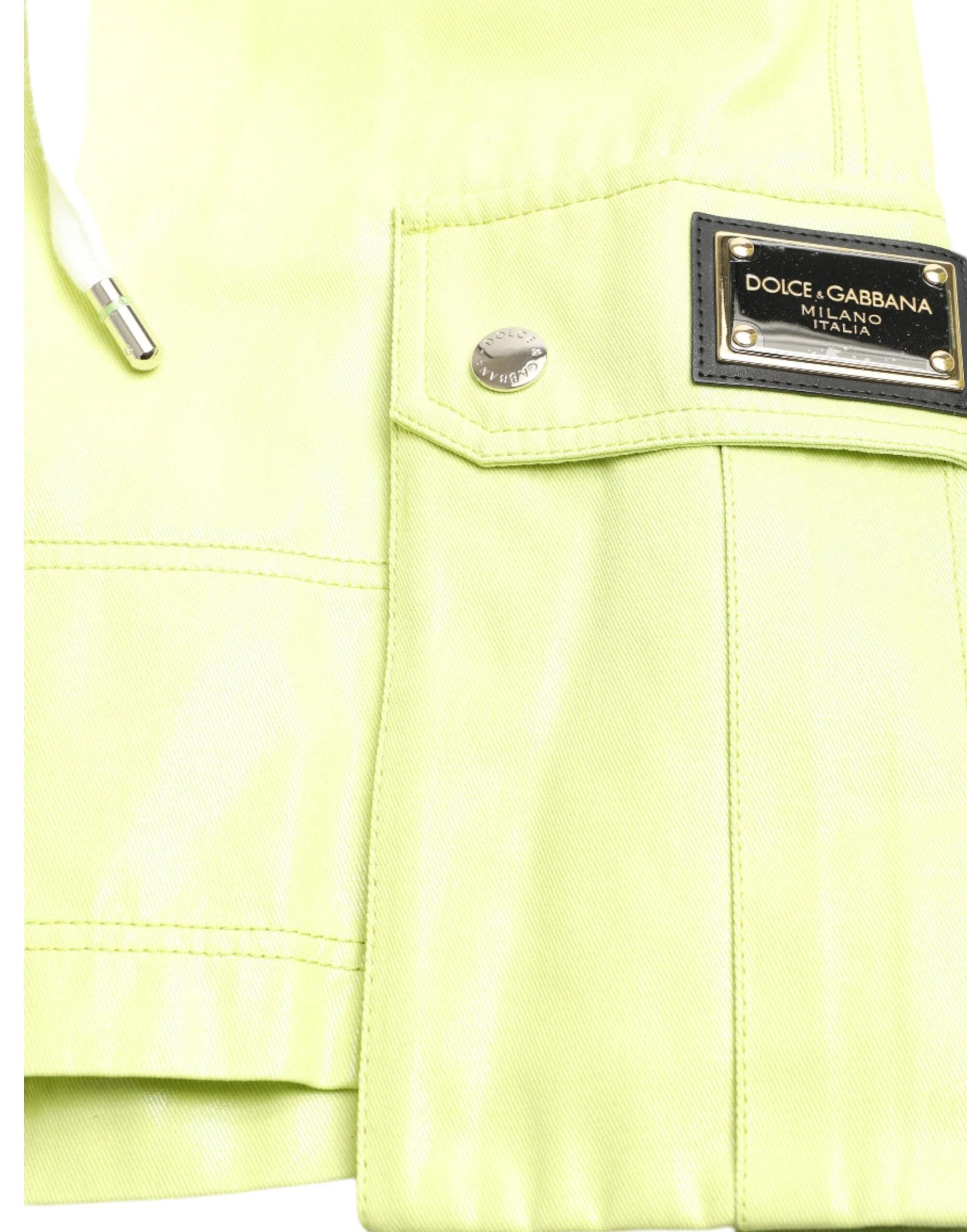 Dolce & Gabbana Light Green Cotton Men Cargo Bermuda Shorts - Image 4