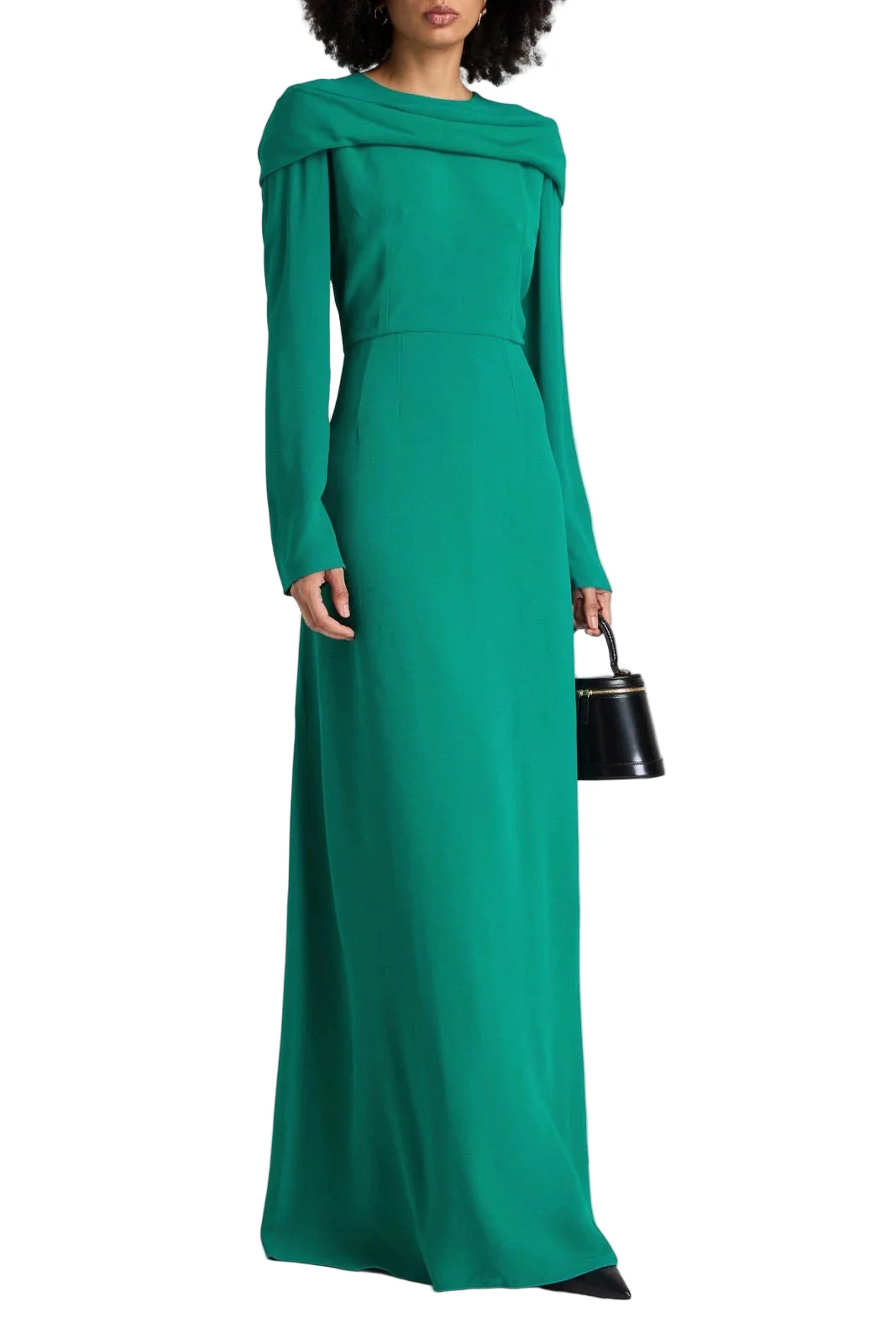 Dolce & Gabbana Long-Sleeve Floor-Length Dress In Green - Image 2
