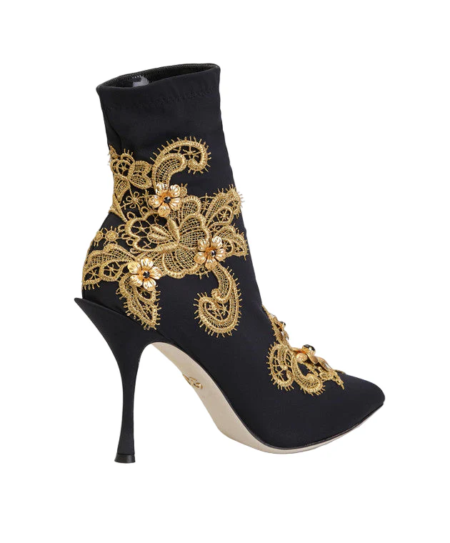 Dolce & Gabbana Lori Black Ankle Boots - Image 2