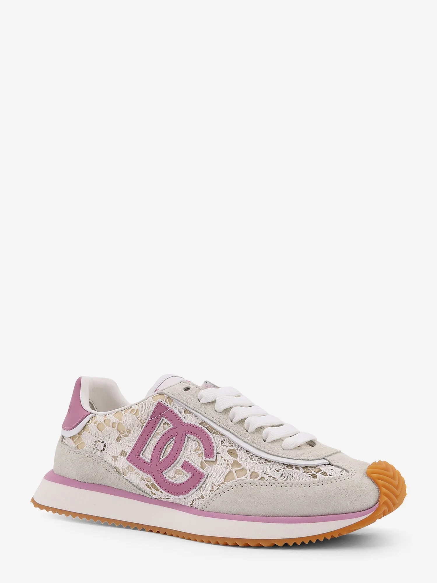 Dolce & Gabbana Low-Top Lace Sneakers With Suede Inserts - Image 7