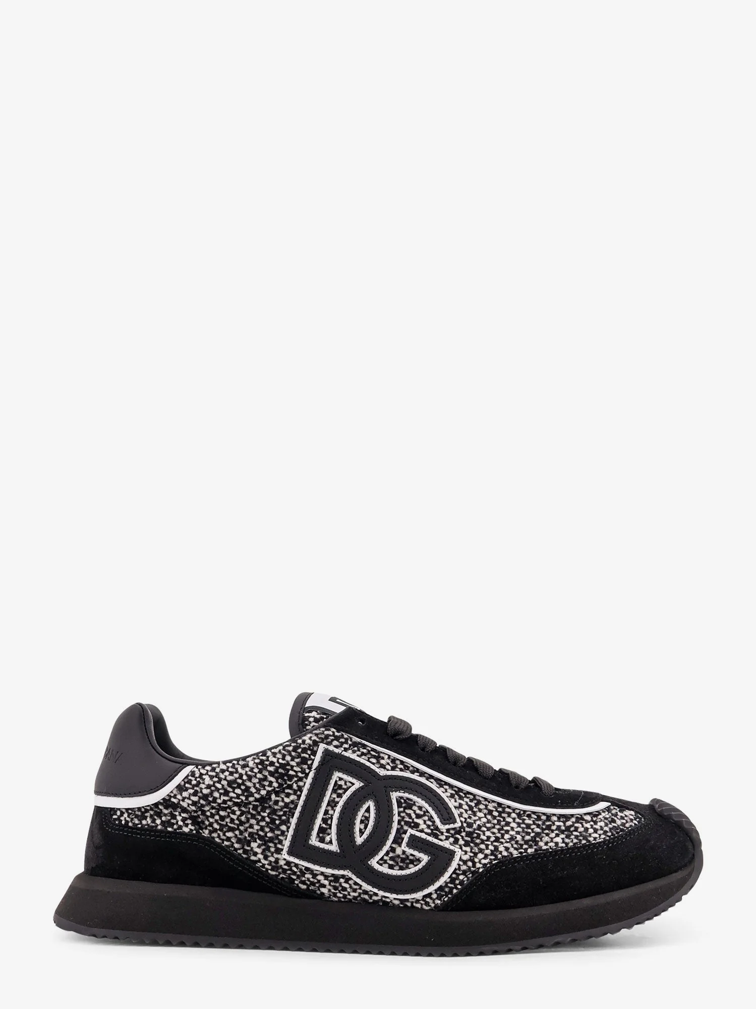 Dolce & Gabbana Low-Top Wool Sneakers With Suede Inserts