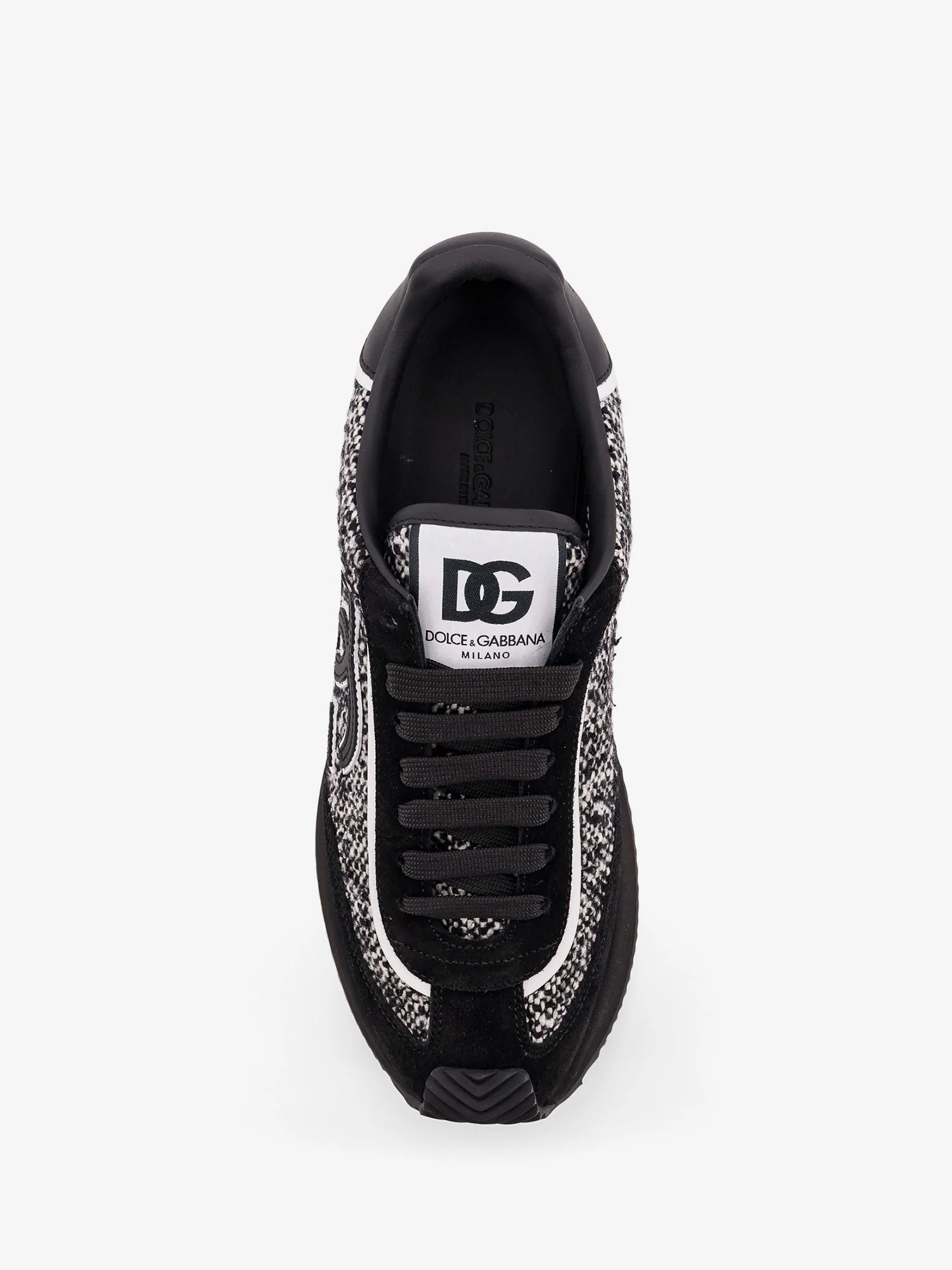 Dolce & Gabbana Low-Top Wool Sneakers With Suede Inserts - Image 5