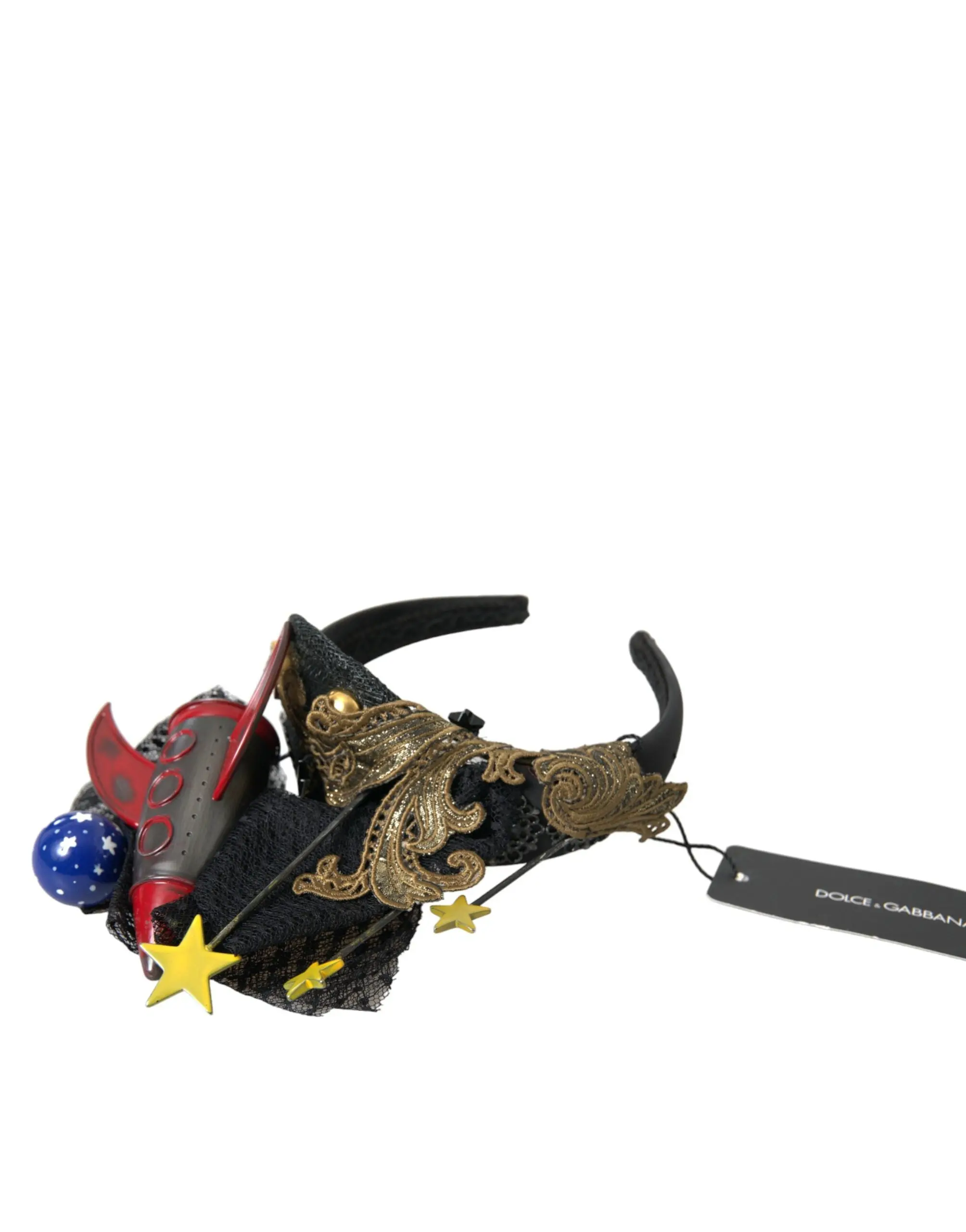 Dolce & Gabbana Multicolor Missile Rocket Crystal Stars Headband Diadem - Image 2