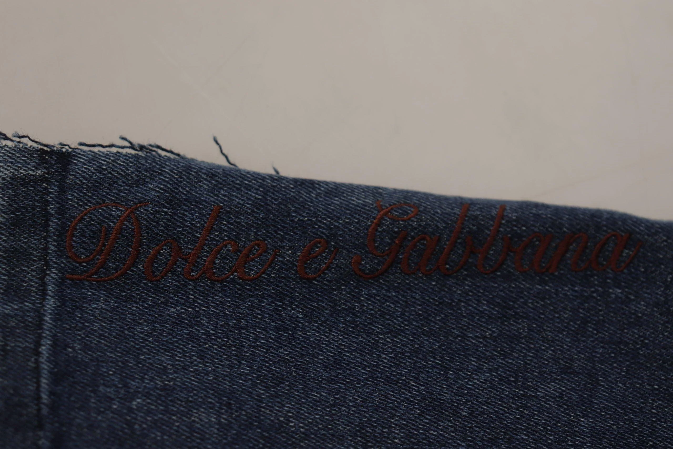 Dolce & Gabbana Multicolor Patchwork DG Fashion Wide Leg Denim Pant - Image 8