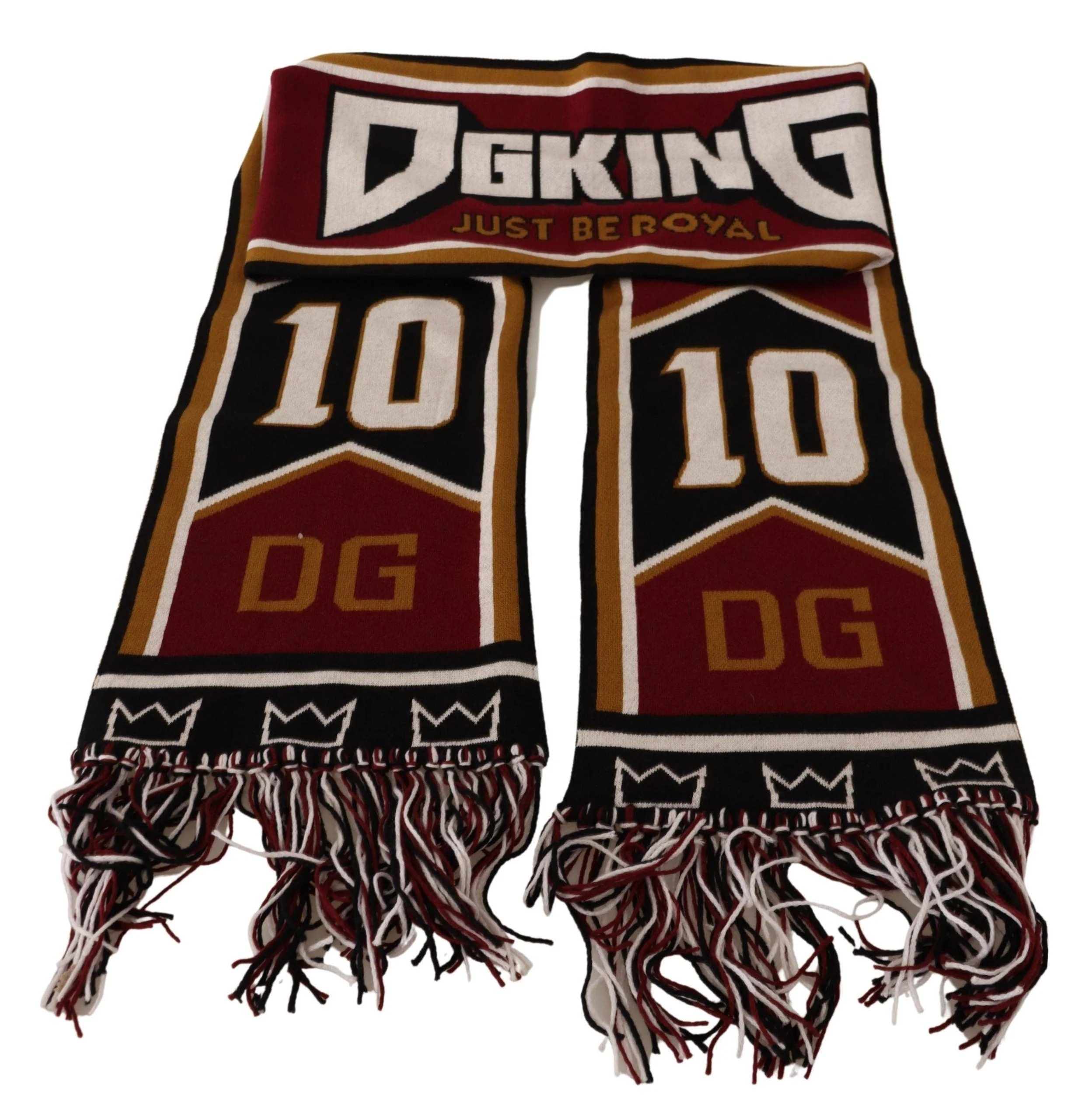 Dolce & Gabbana Multicolor Wool Knit DG King Shawl Wrap Scarf - Image 3