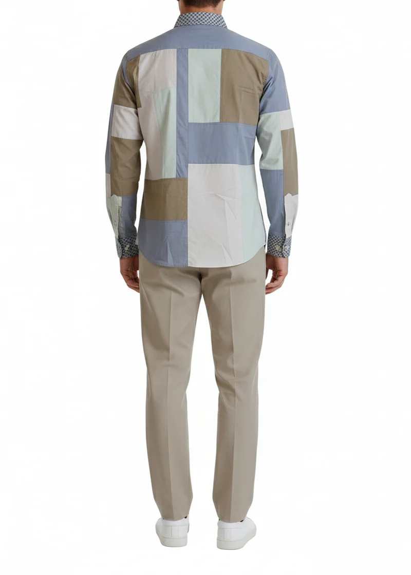 Dolce & Gabbana Patchwork Slim Fit Shirt - Image 3