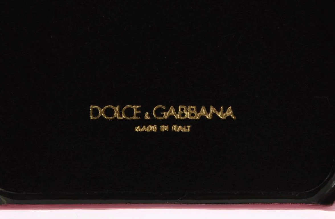 Dolce & Gabbana Pink Leather Heart Phone Cover - Image 6