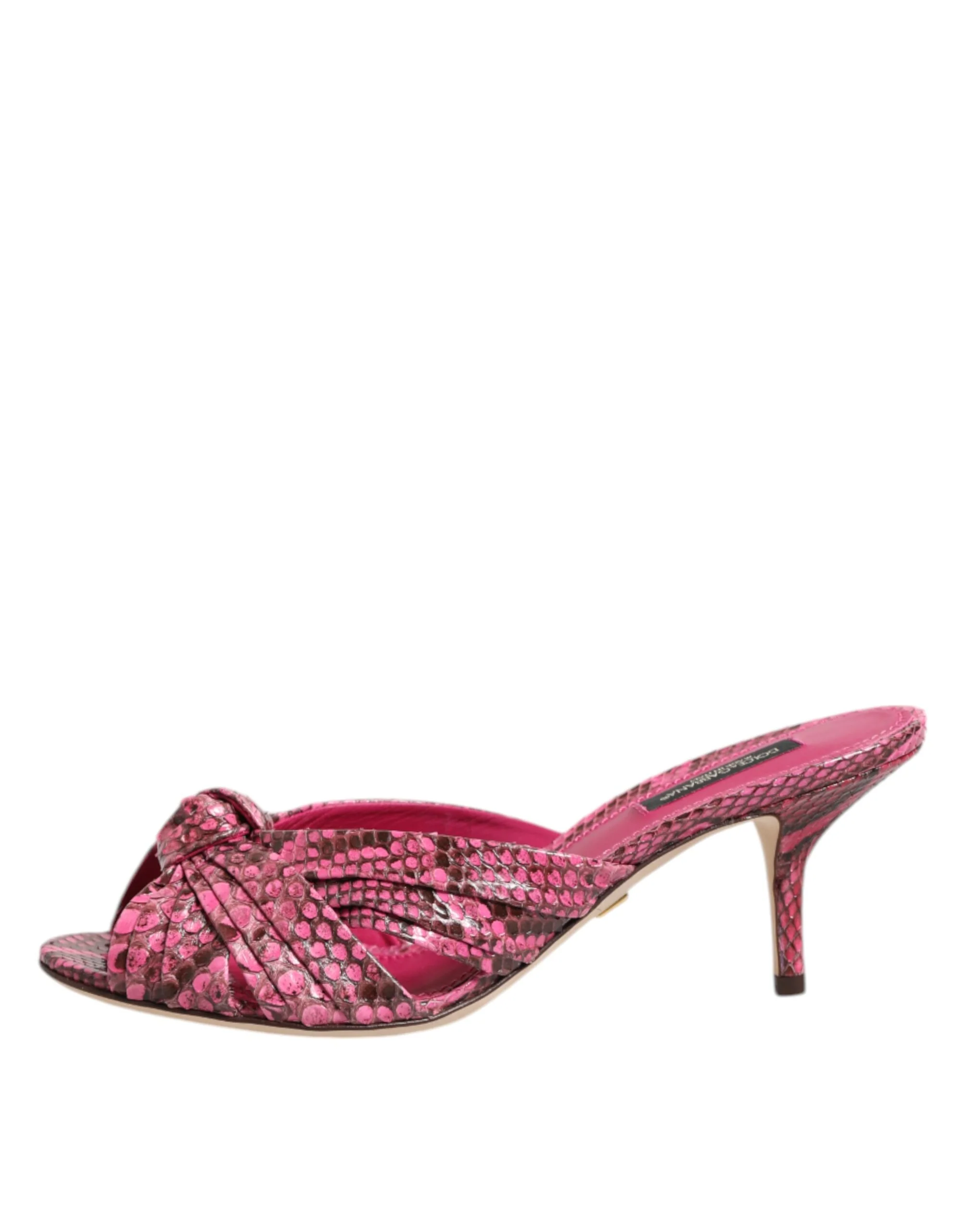 Dolce & Gabbana Pink Leather Sandals - Image 6