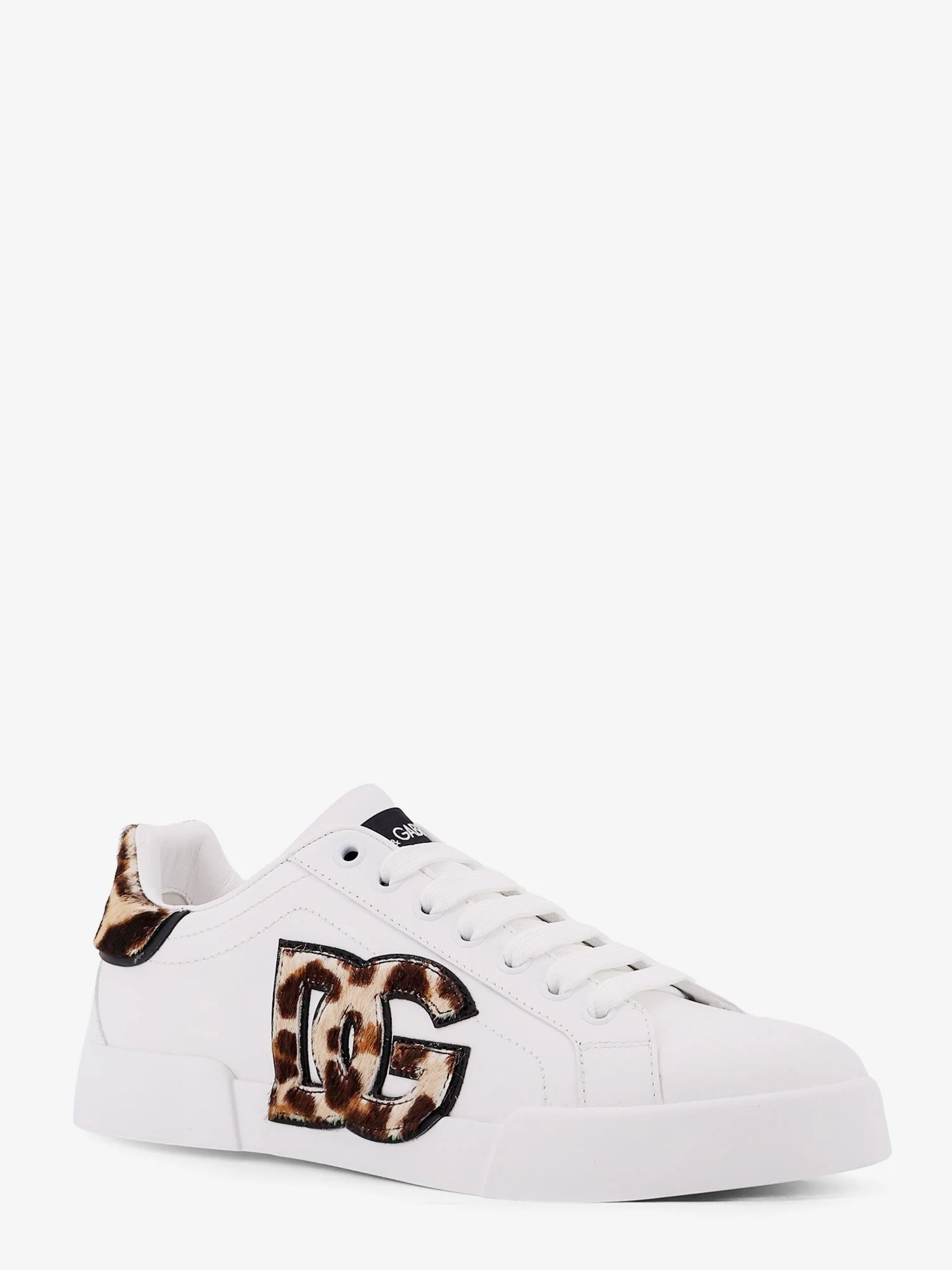 Dolce & Gabbana Portofino Letaher Light Strobel Sneakers - Image 2