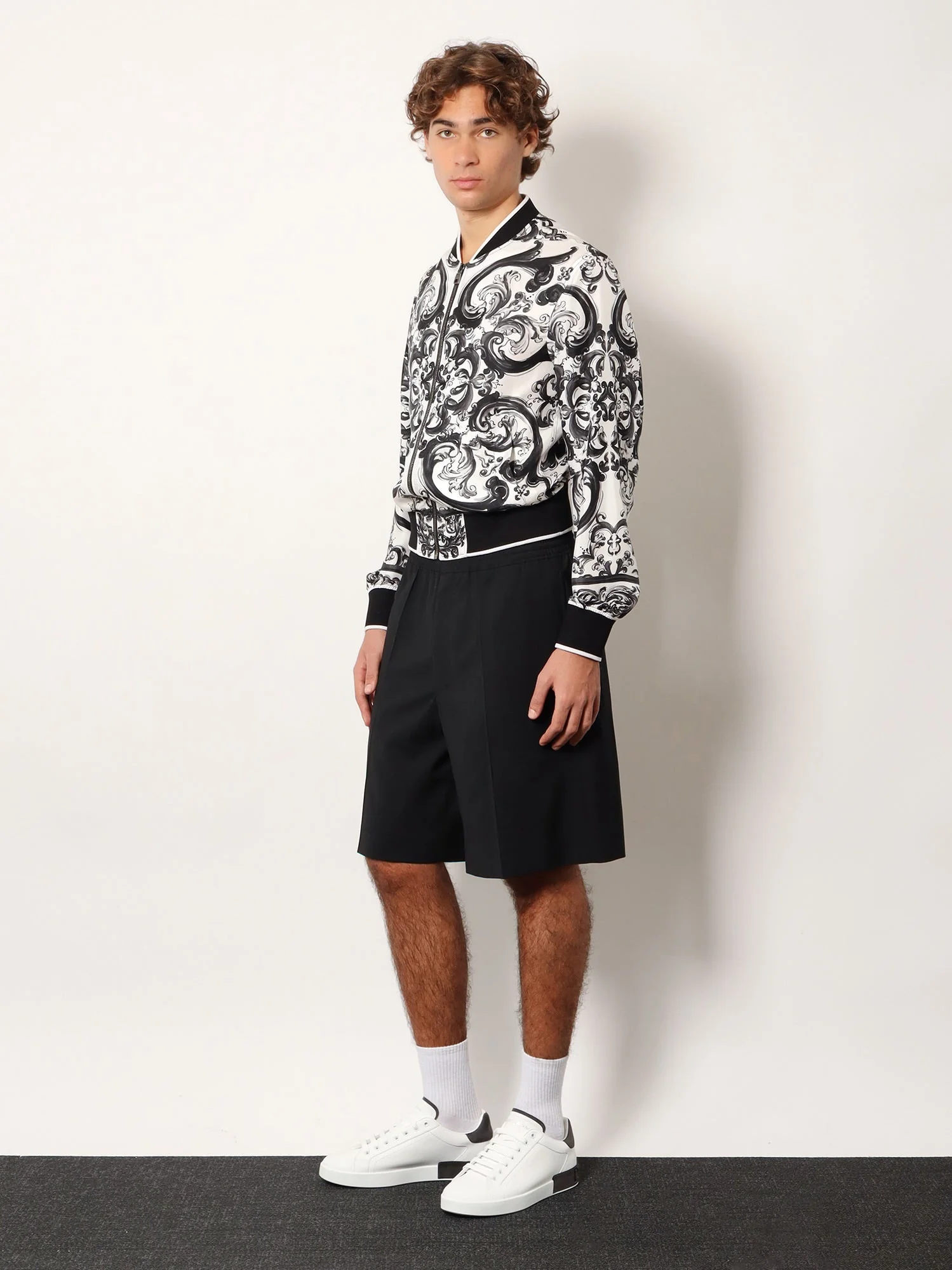 Dolce & Gabbana Silk Jacket With Maiolica Print - Image 2