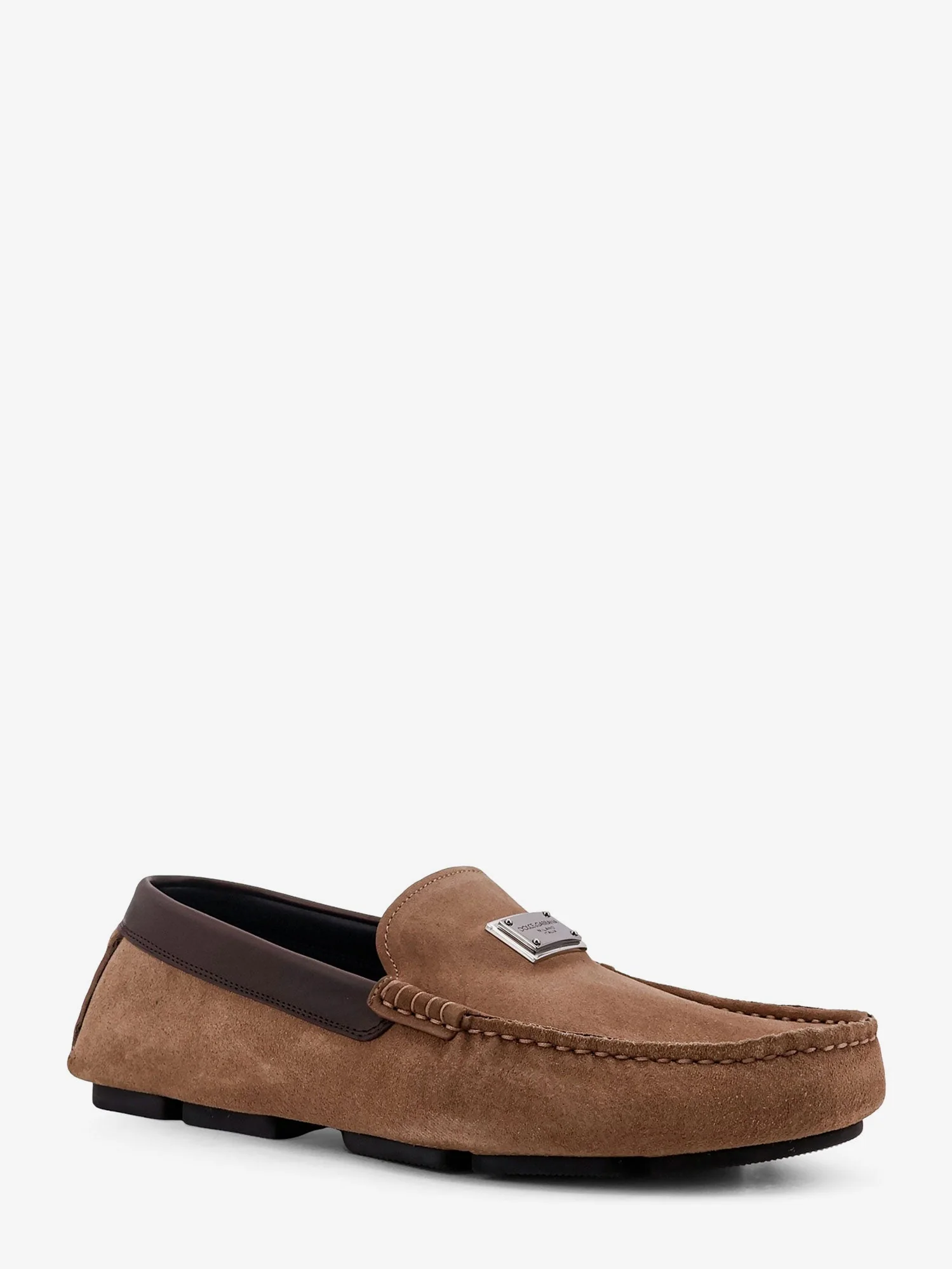 Dolce & Gabbana Suede Loafer With Leather Inserts - Image 2