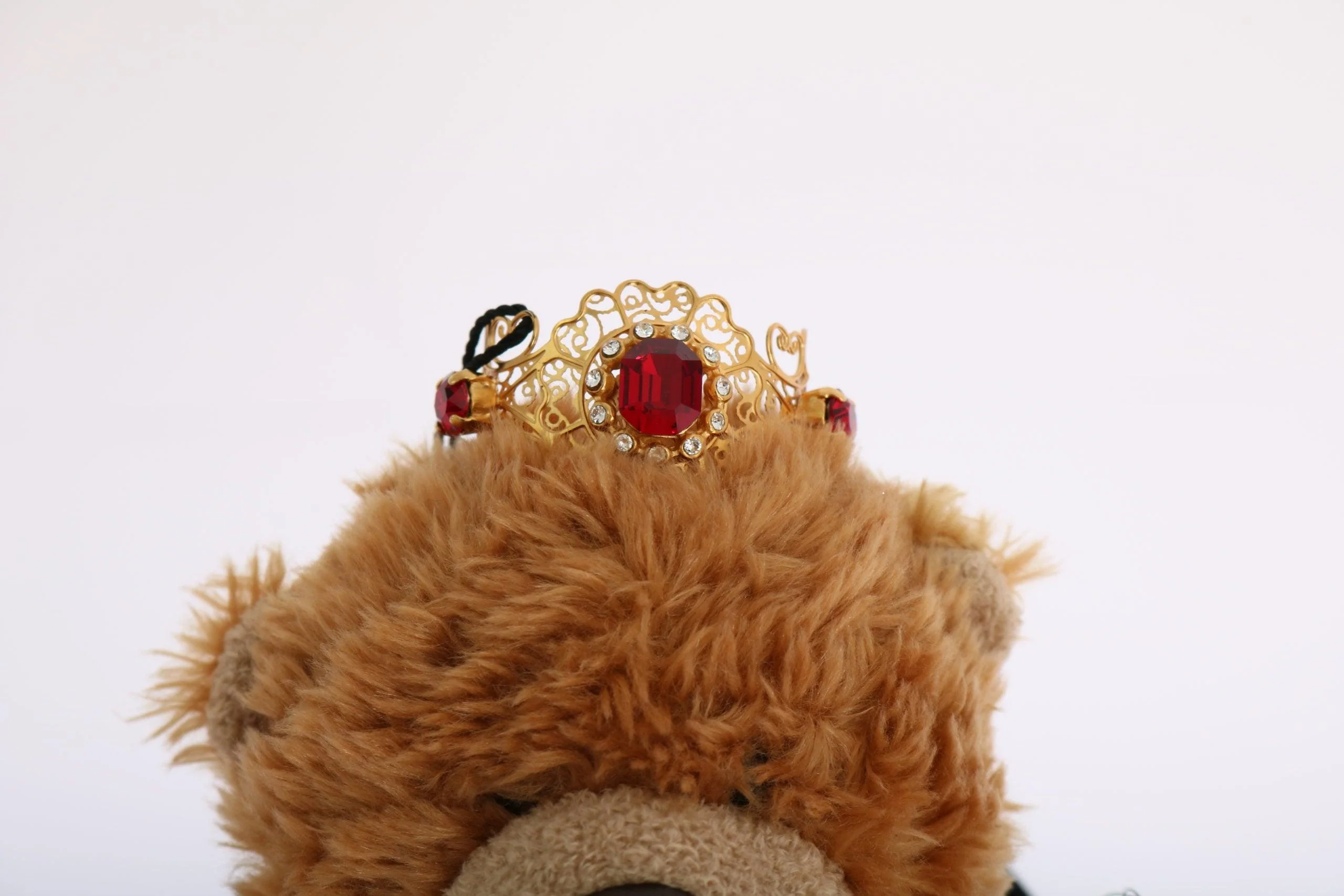 Dolce & Gabbana Teddy Bear Gold Crystal Crown Tiara Diadem Hair Band - Image 4